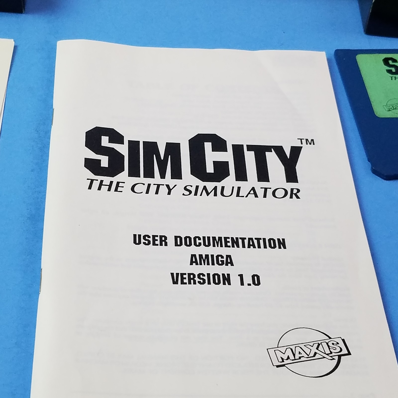 Sim City Commodore Amiga Game w/ Box Manual and Disk
