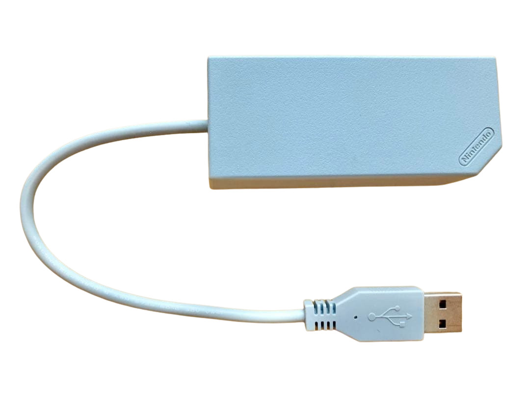 Official Nintendo Wii ” LAN Adapter ” RVL-015 Tested Wiii U Switch Region Free