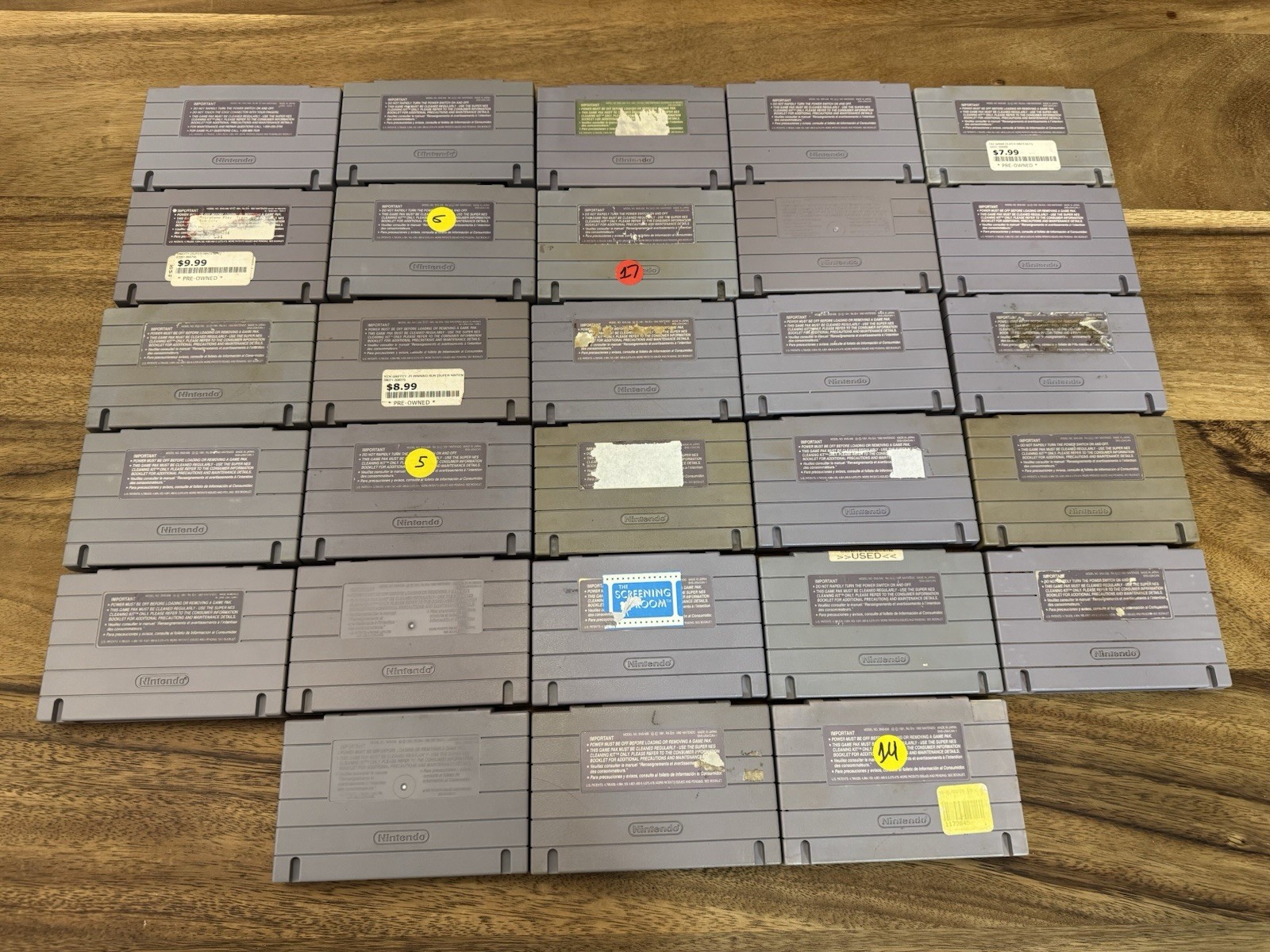 Super Nintendo SNES 28x Different Video Game Lot-Mortal Kombat-Donkey Kong-Clue