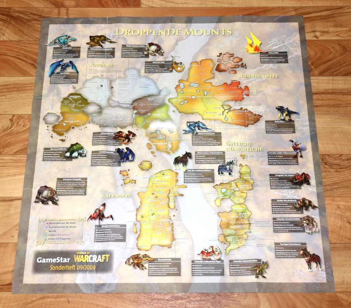 World of Warcraft Blizzard Rare Map / Poster 67x63cm