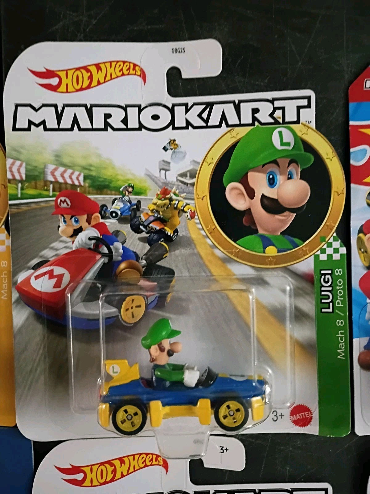 8-PK SUPER MARIO KART Hot Wheels Lot Movie Plumber Van Yoshi Peach Luigi Toad