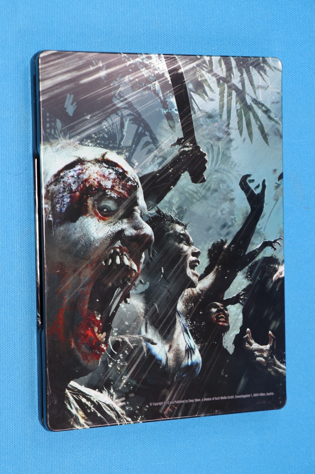 XBOX 360 DEAD ISLAND RIPTIDE STEEL BOOK COMPLETE GAME CASE MANUAL GREAT COND