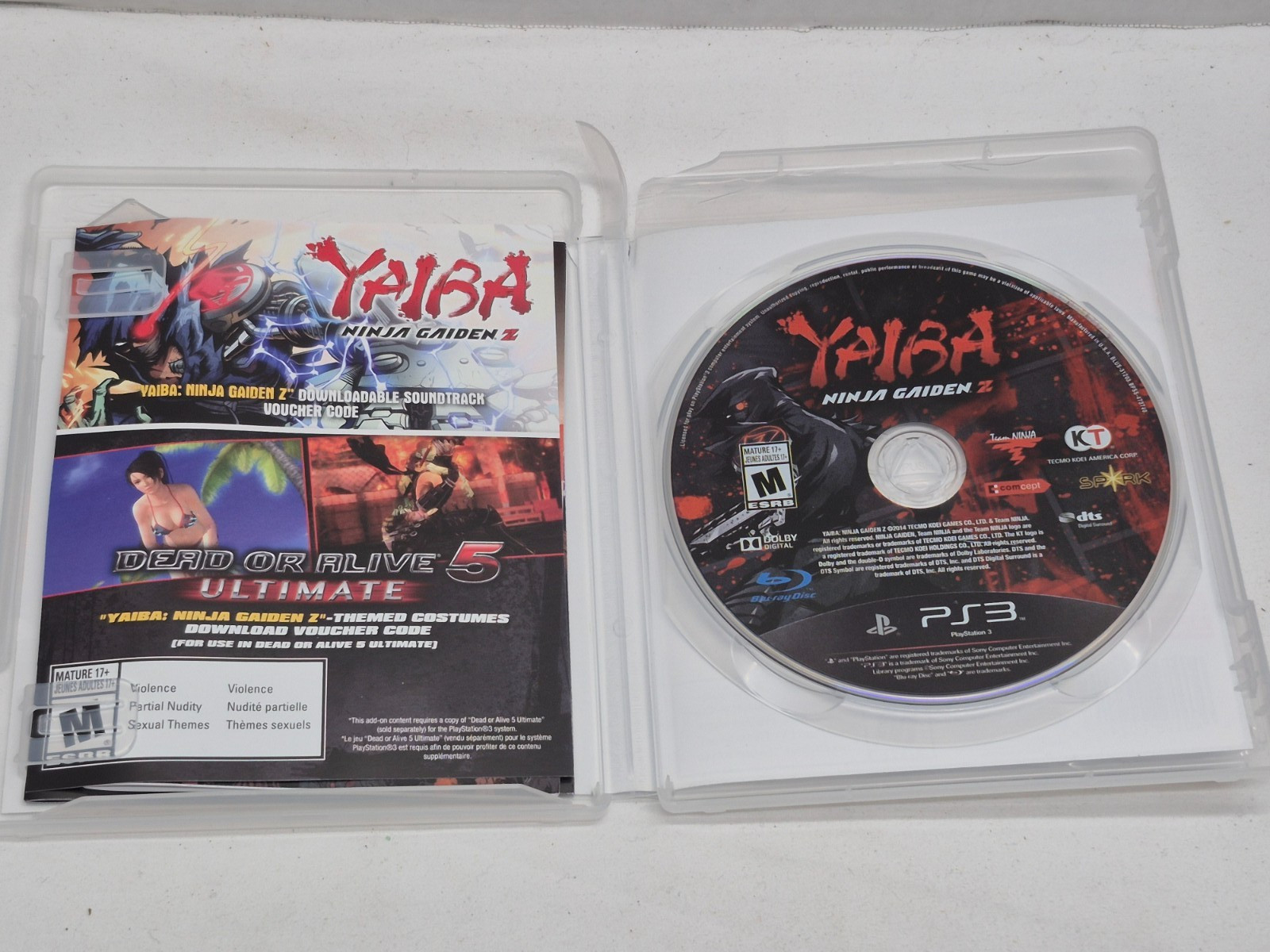 Sony PlayStation 3 PS3 Yaiba Ninja Gaiden Z Complete CIB Dark Horse Comic Book
