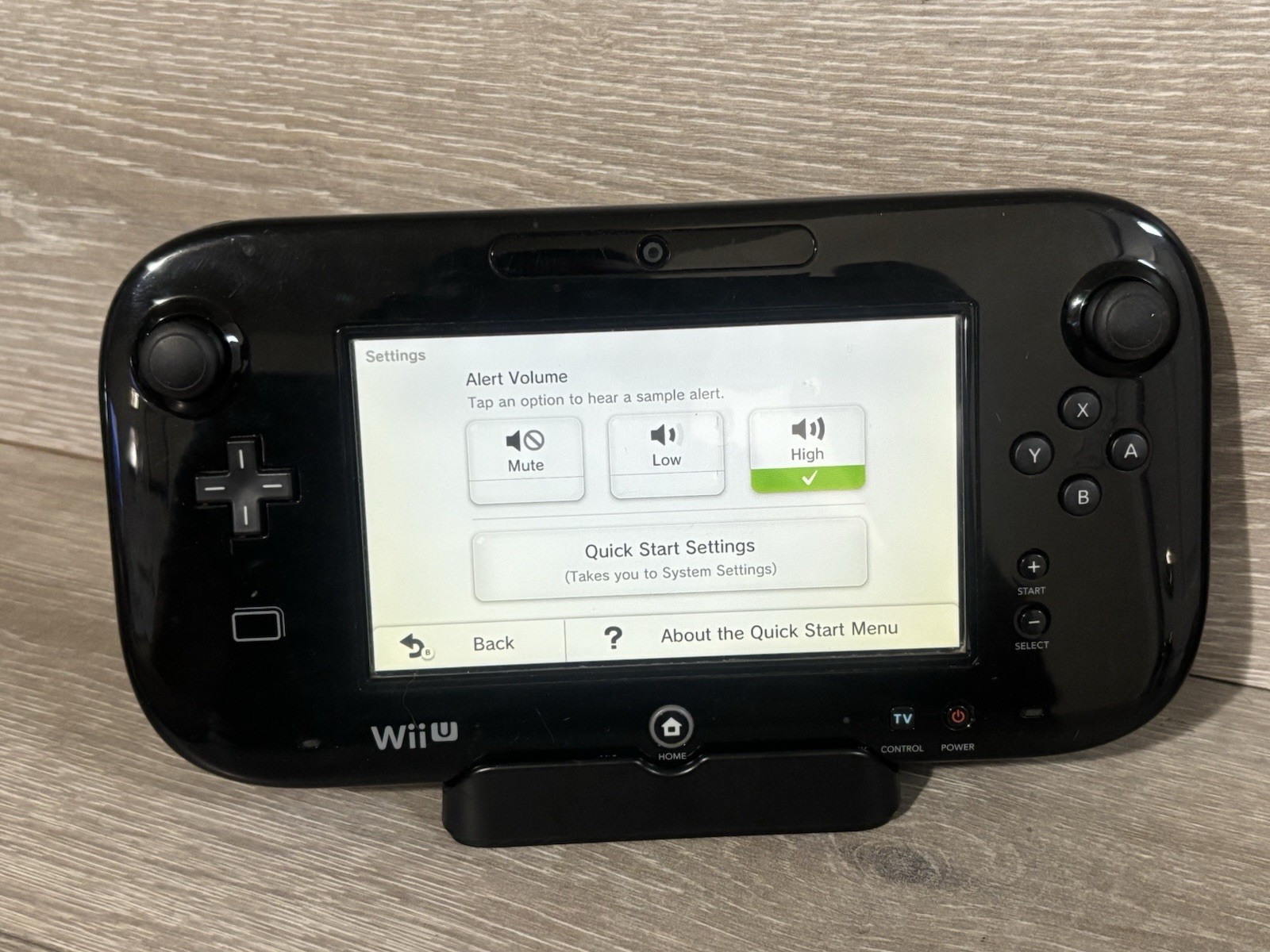 Nintendo Wii U WUP-010 US GamePad Black + Charging Cradle Dock ONLY – NO CHARGER