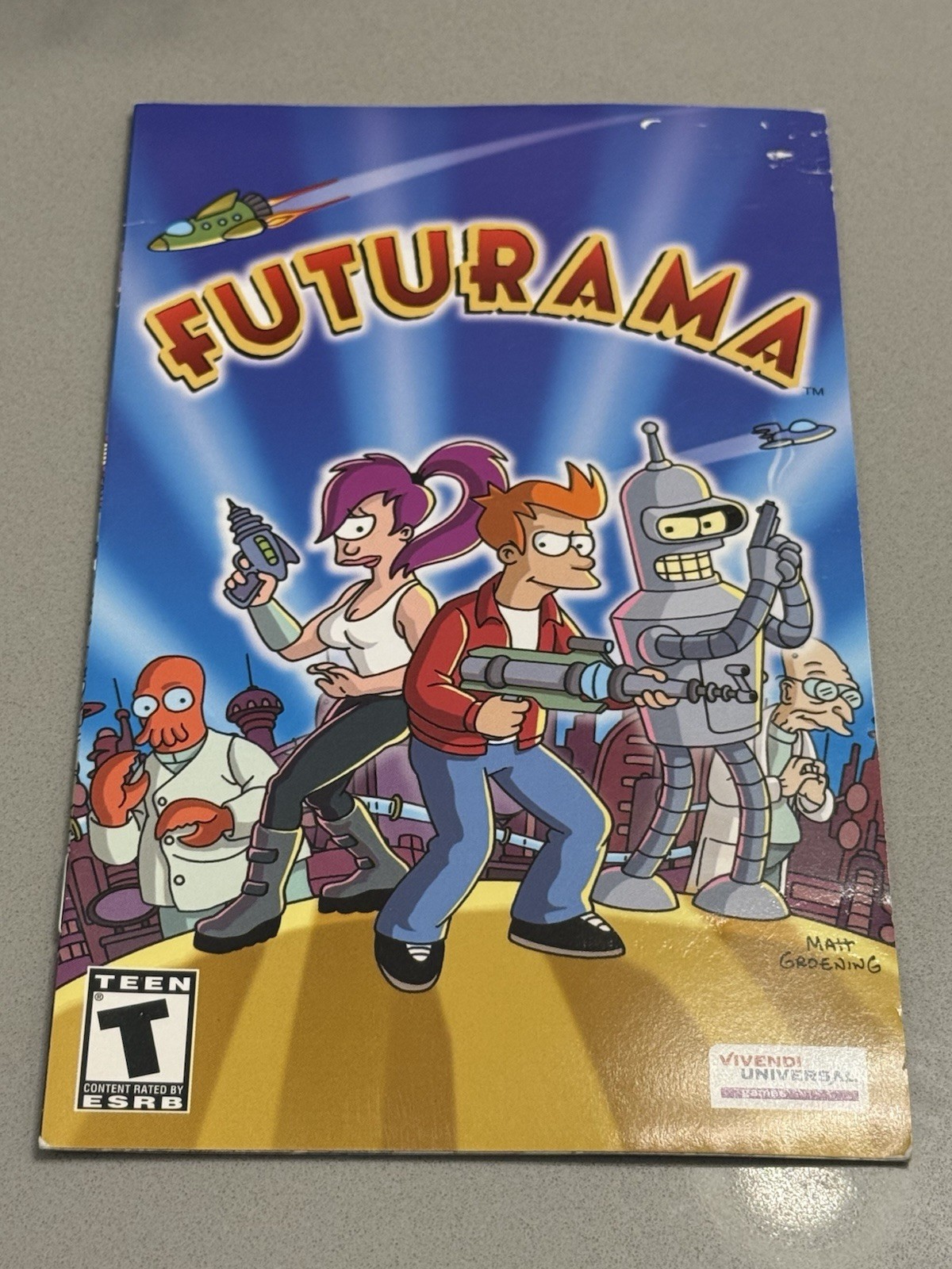 MANUAL ONLY Futurama (Sony PlayStation 2 PS2, 2003) Reg Card – NO GAME NO CASE