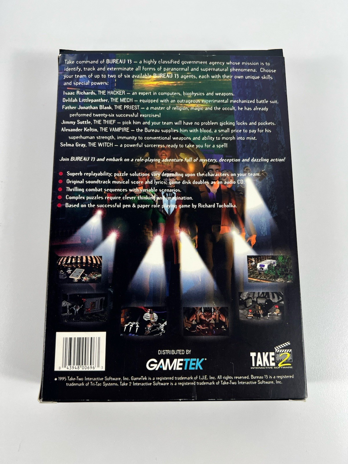 Bureau 13 Big Box PC CD-ROM Take Two Interactive, 1995