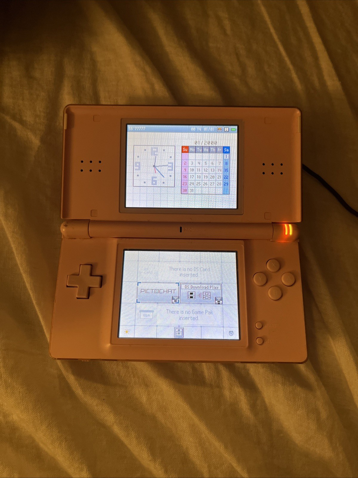 Nintendo DS Lite Pink Handheld System [Stylus included] Tested