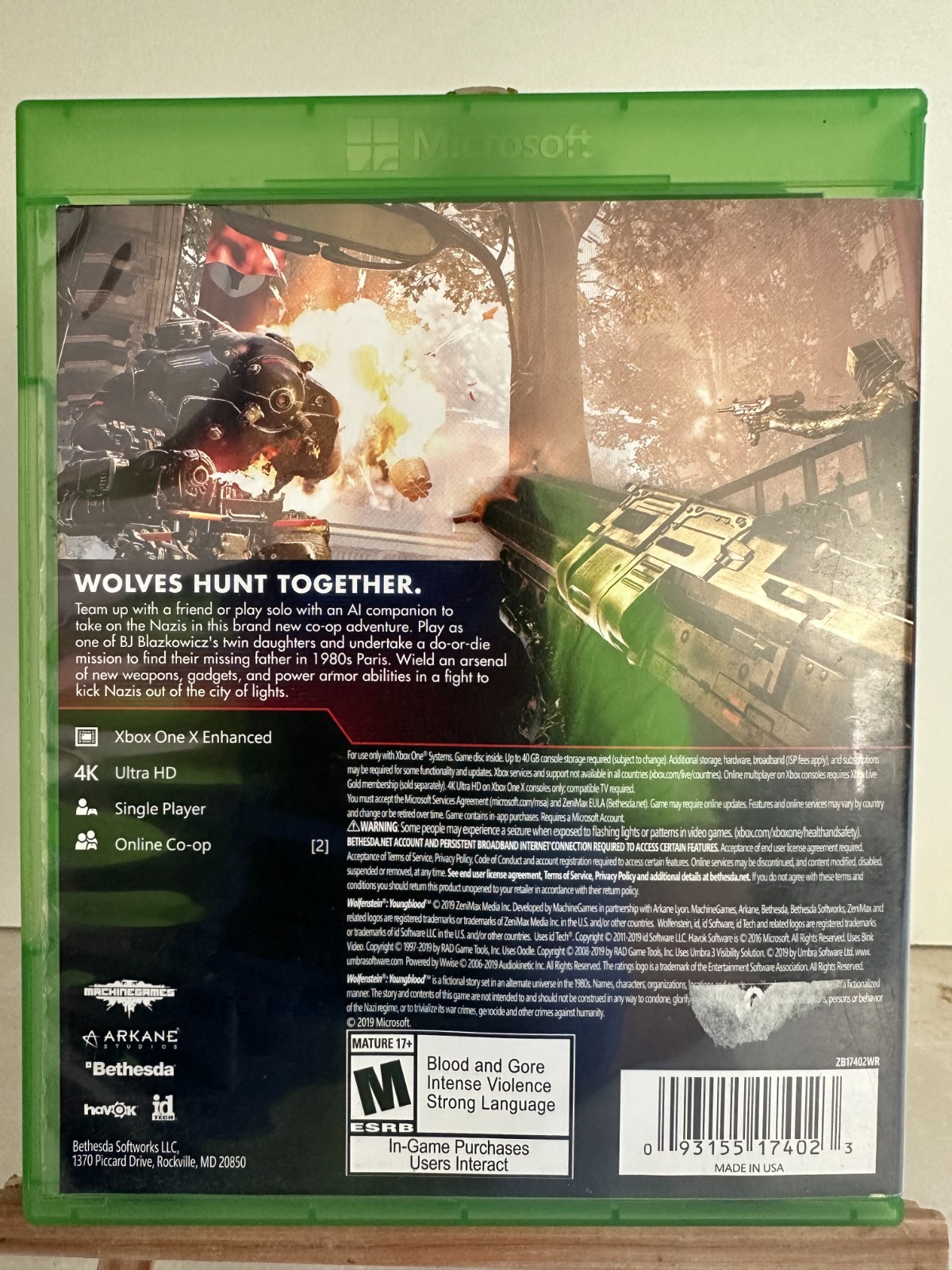 Wolfenstein: Youngblood – Xbox One / Series X – 4K Ultra HD – Co-op Action FPS