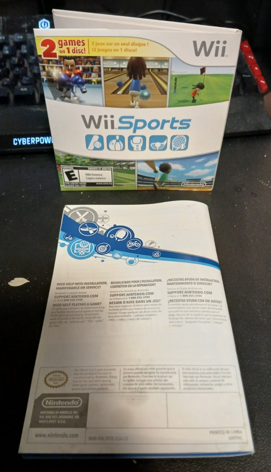 Wii Sports & Wii Sports Resort 2 in 1 Combo Disc (2010) | TESTED CIB