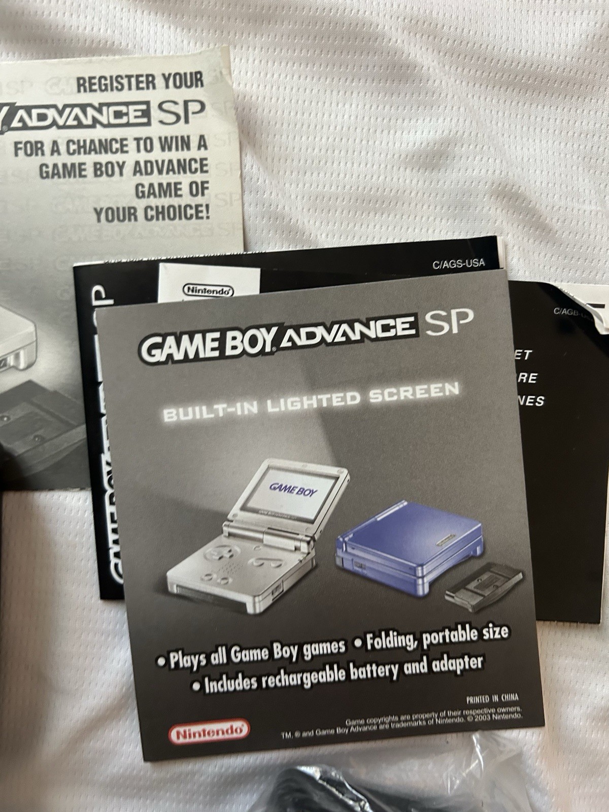 Nintendo GameBoy Advance SP Onyx Black Handheld Game System CIB W/ Manuals