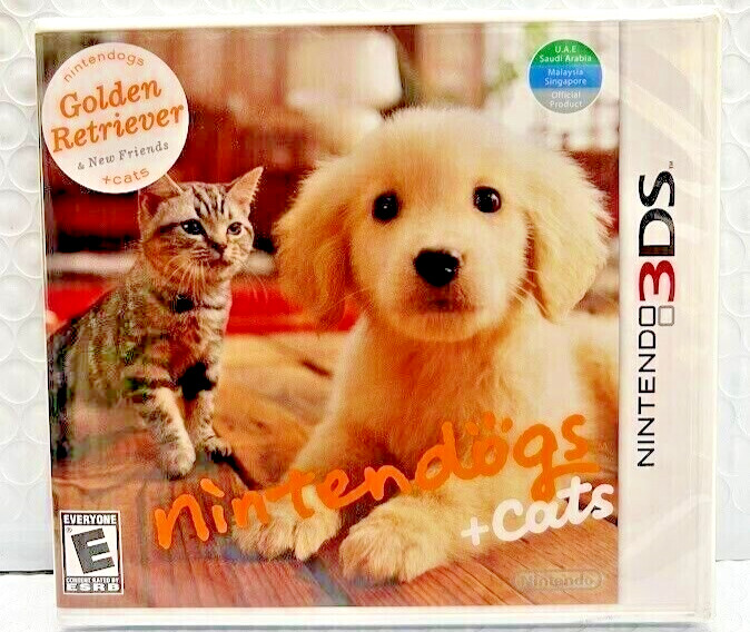 Nintendogs + Cats: Golden Retriever & New Friends 3DS Brand New Game (2011 Pet)