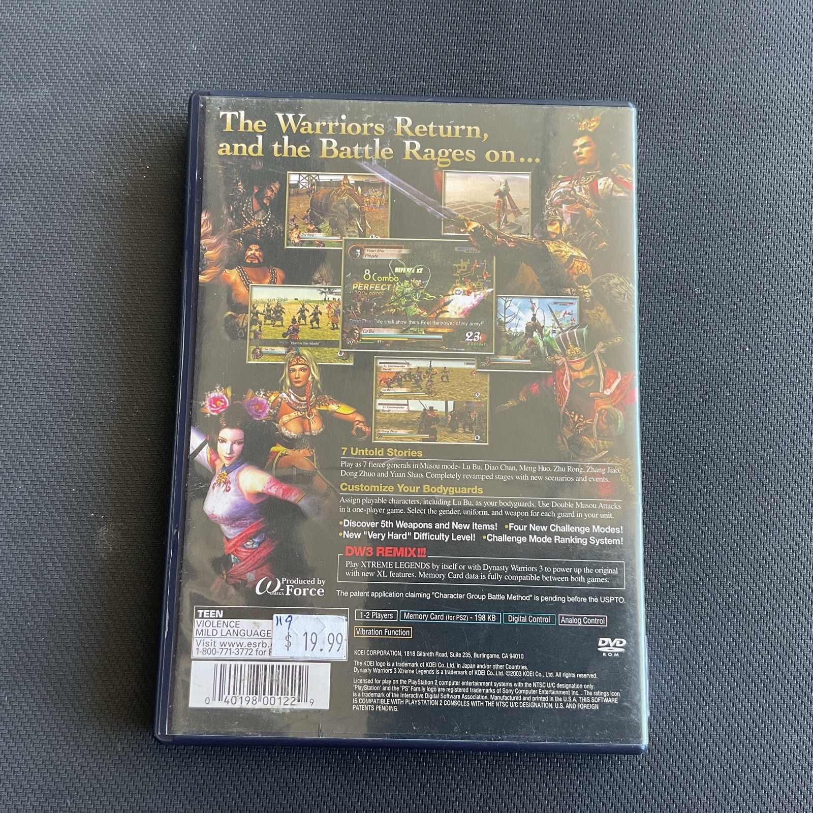 Dynasty Warriors 3: Xtreme Legends Sony PlayStation 2 2003