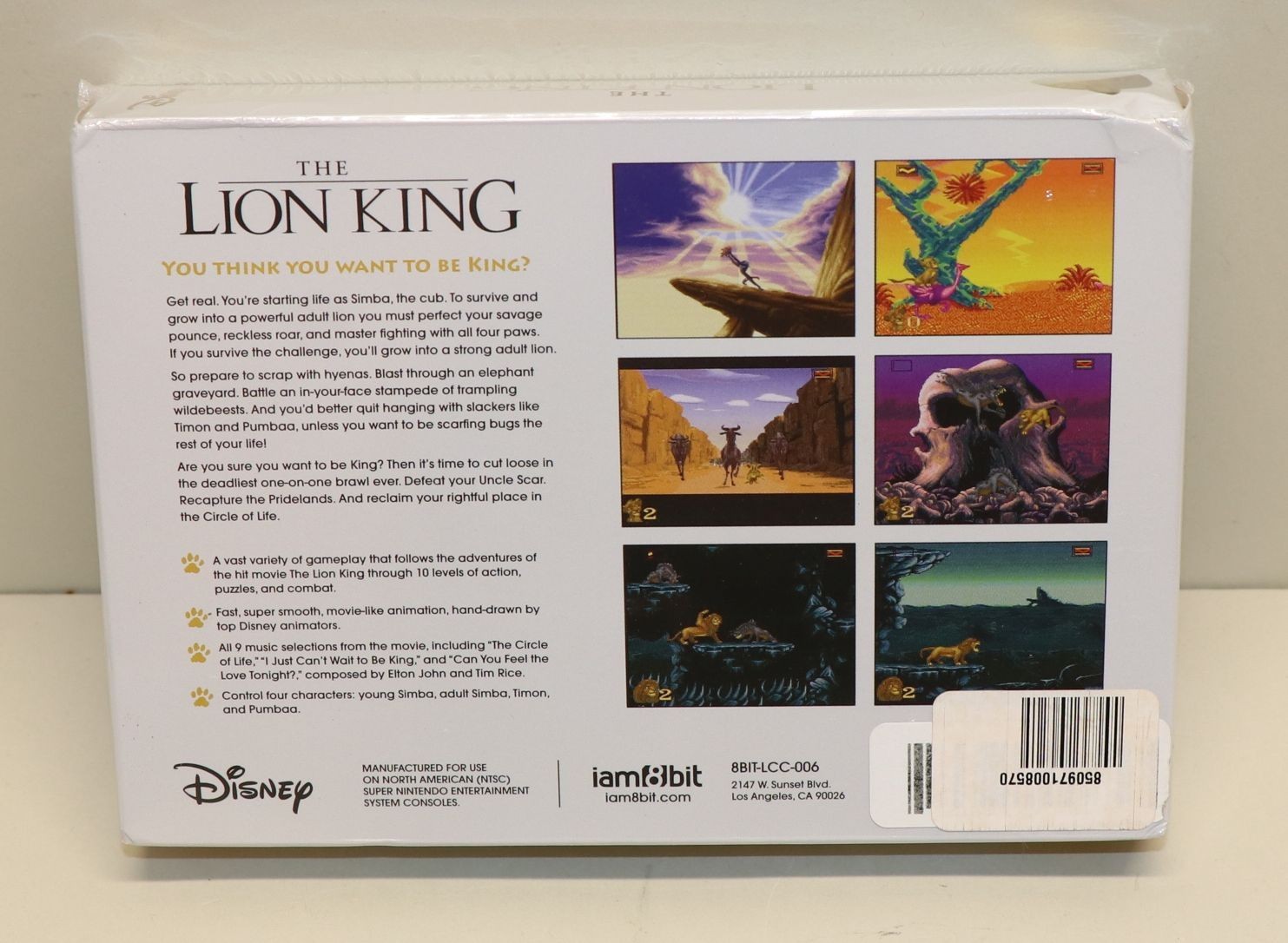 SNES Legacy Cartridge The Lion King LE 2,000 iam8bit Sealed Super Nintendo
