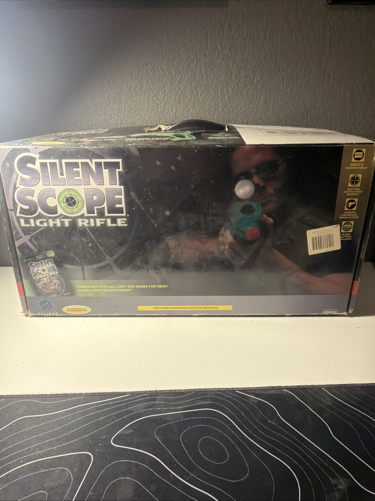 Microsoft Xbox Silent Scope Light Rifle With Game + Box