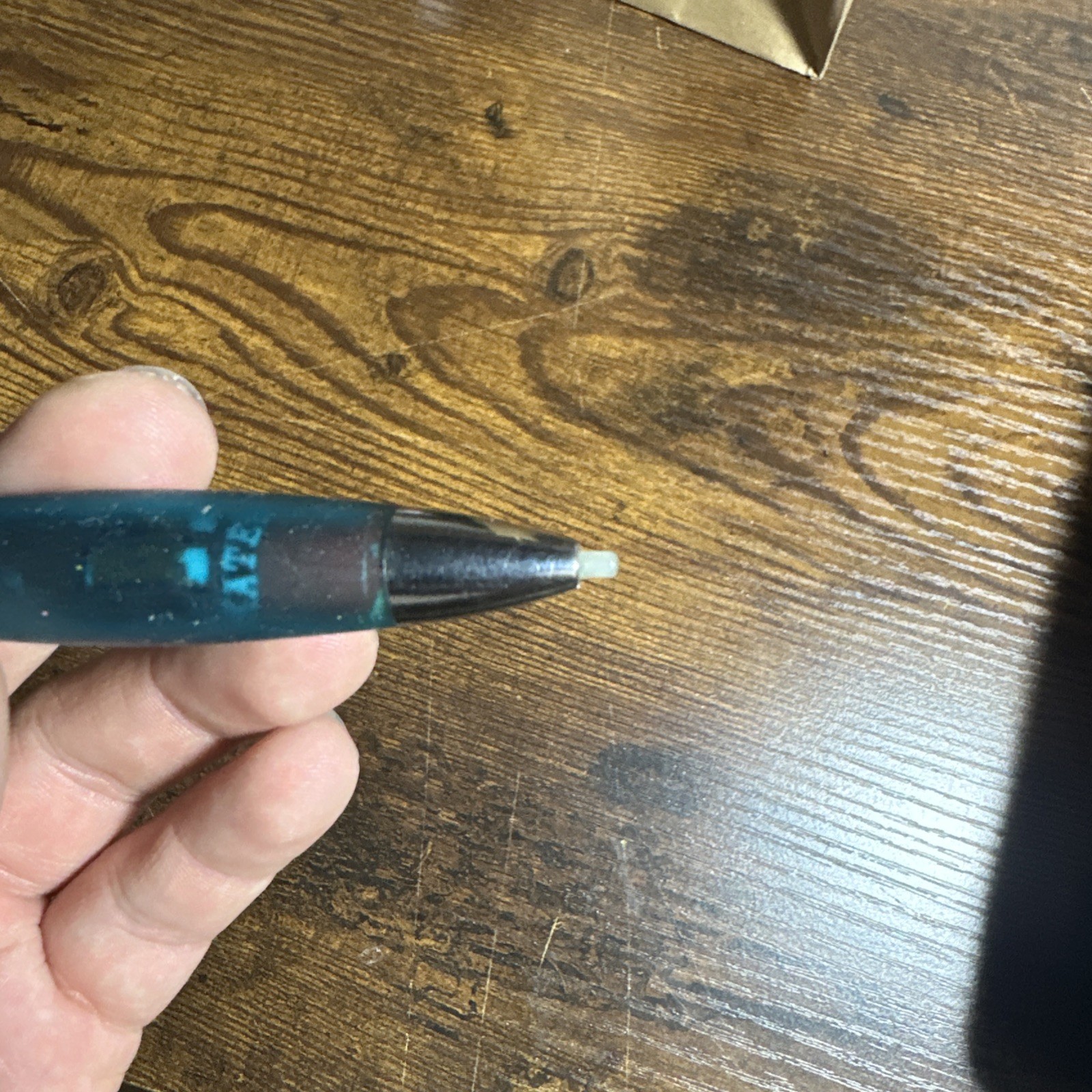 Used Official Nintendo DS Large Retractable Pen Stylus with Rubber Grip Blue