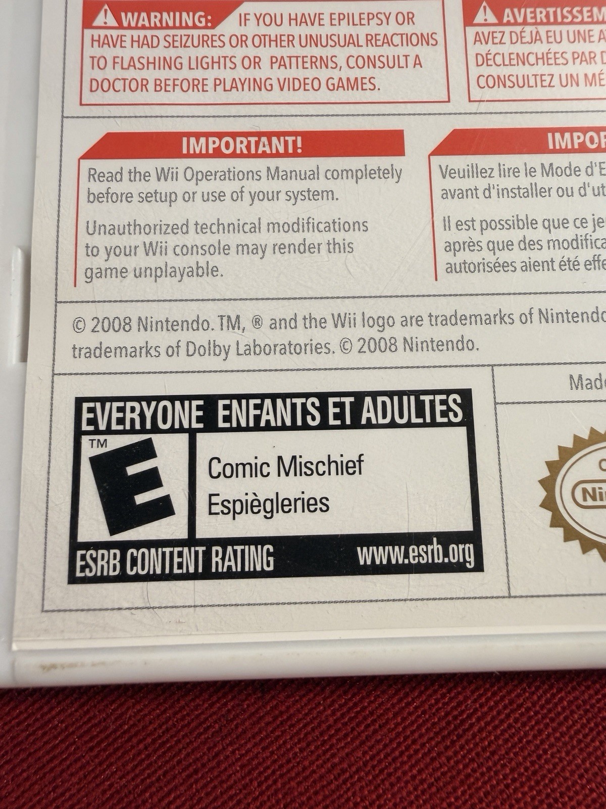 Mario Kart Wii (Nintendo, 2008) Complete
