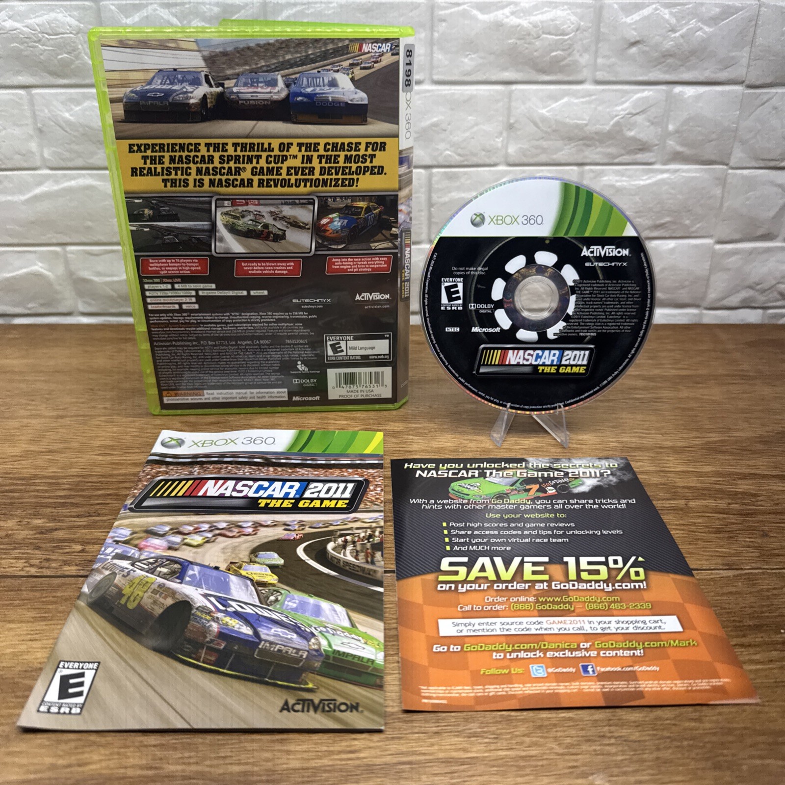 NASCAR The Game 2011 (Microsoft Xbox 360, 2011) CIB Refurbished Tested Free S/H