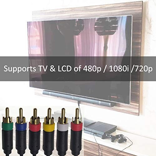 Connect Your PS2/PS3 with Ease – 6FT Component RCA Video Cable for HD Resolution