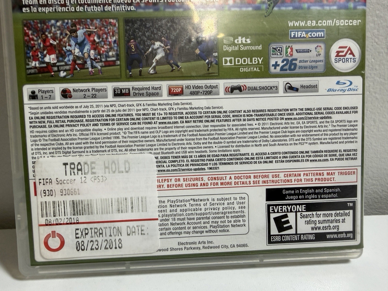 FIFA Soccer 12 PS3 Sony PlayStation 3 Complete CIB EA Sports Tested Landon