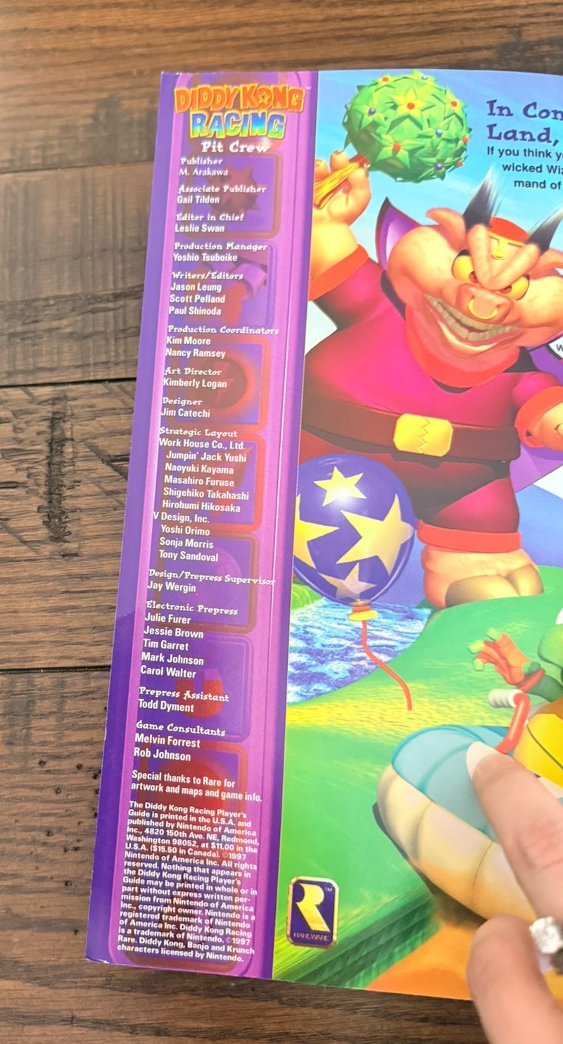 Diddy Kong Racing N64 + Official Nintendo Player’s Guide Bundle Authentic Clean