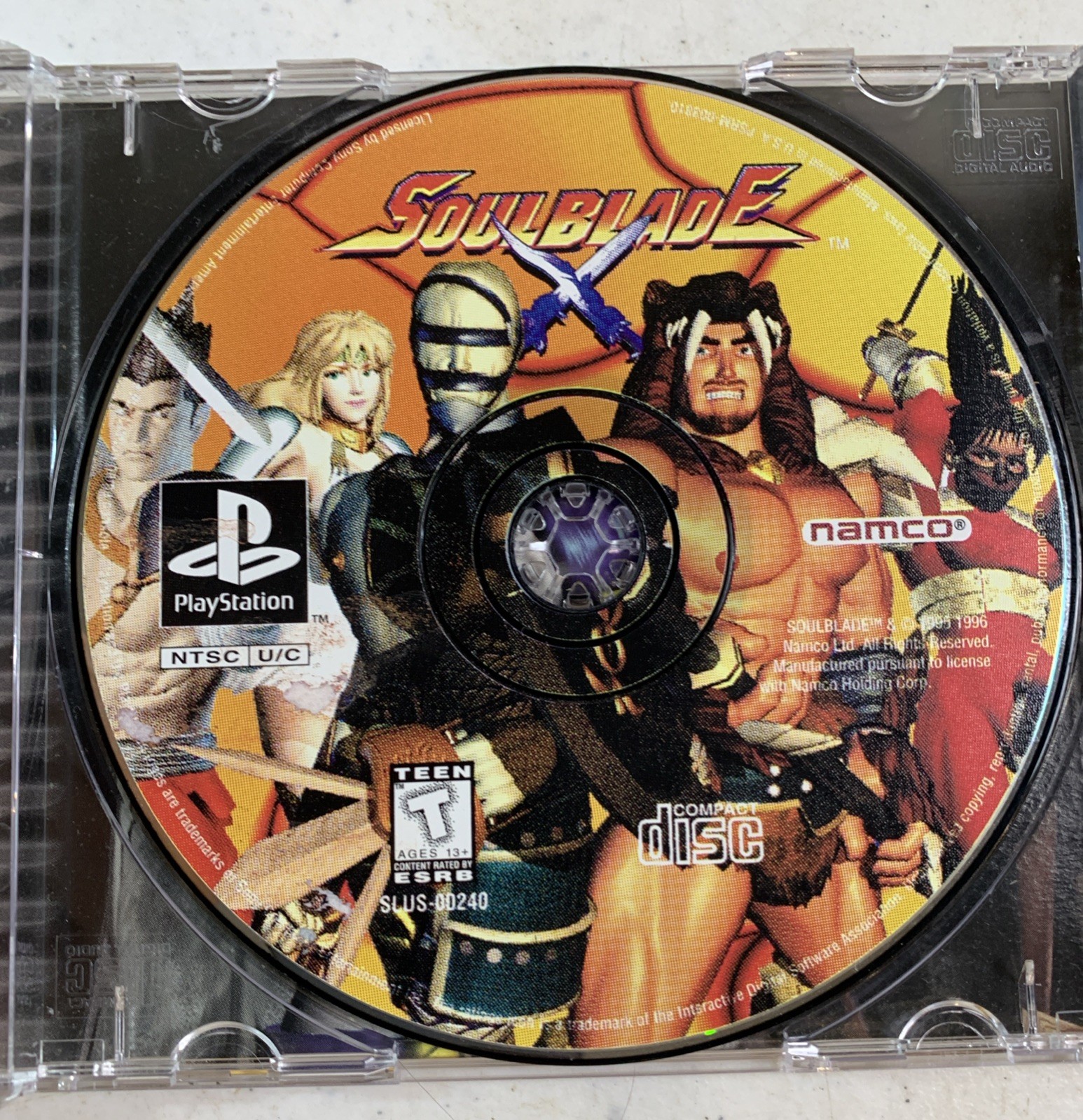 Soul Blade (Sony PlayStation 1, 1996) PS1 Black Label With Manual