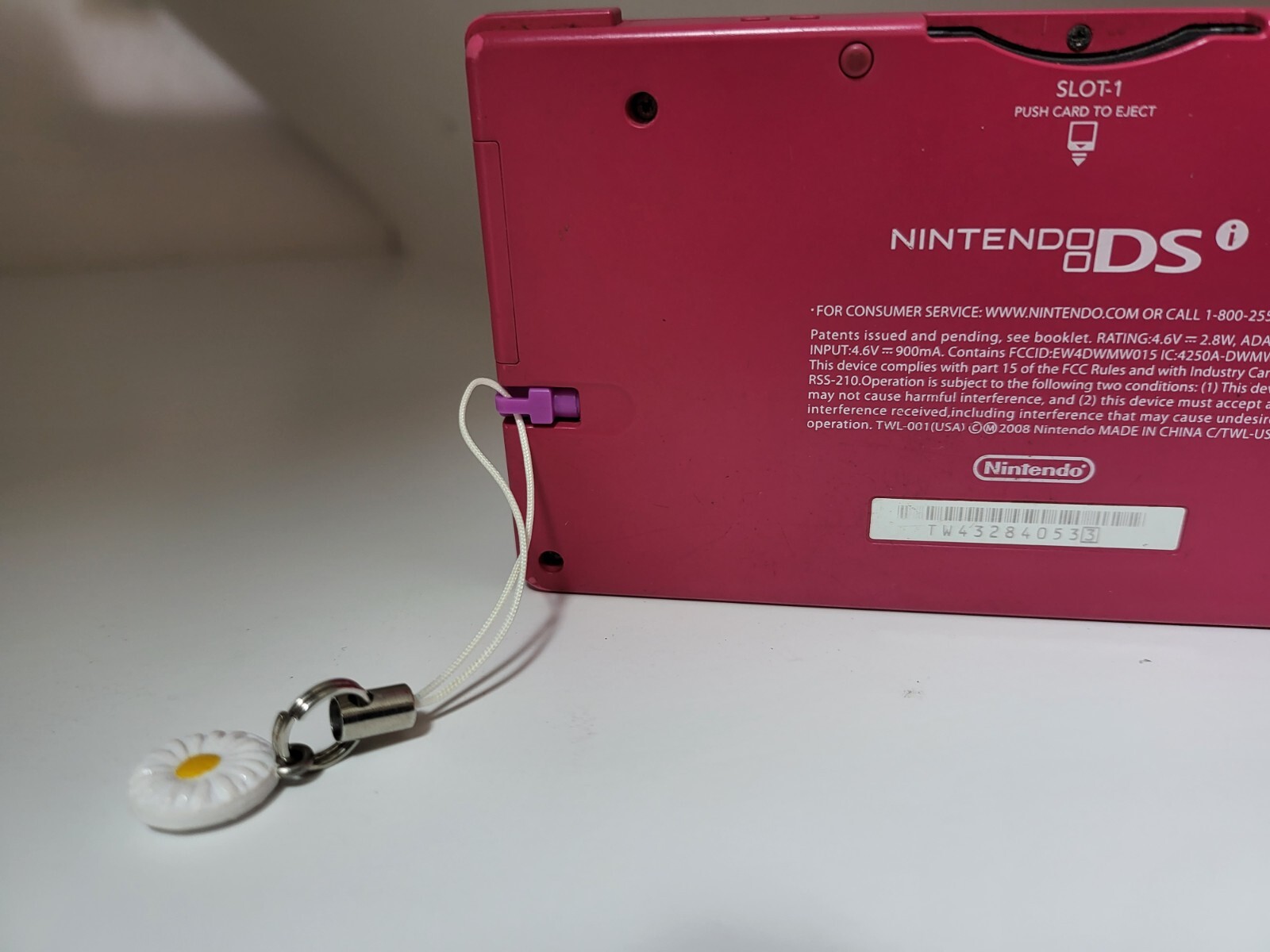 NEW Purple/Indigo Stylus with Daisy Flower Charm for Nintendo DSi Console #C4