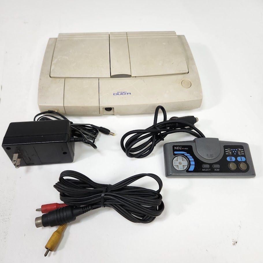 NEC PC Engine DUO-R PI-TG10 White Console Set No Power Junk A0167