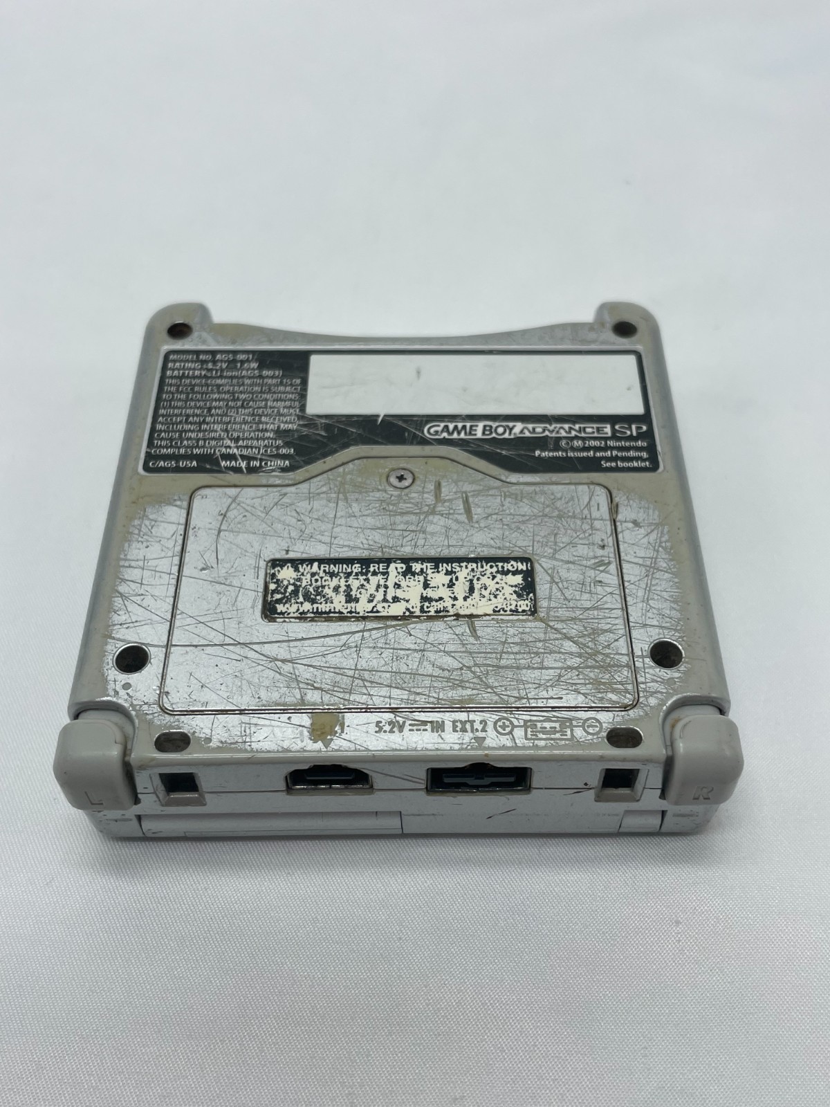 Nintendo Game Boy Advance SP Handheld System Silver AGS-001 Tested – W/ Charger