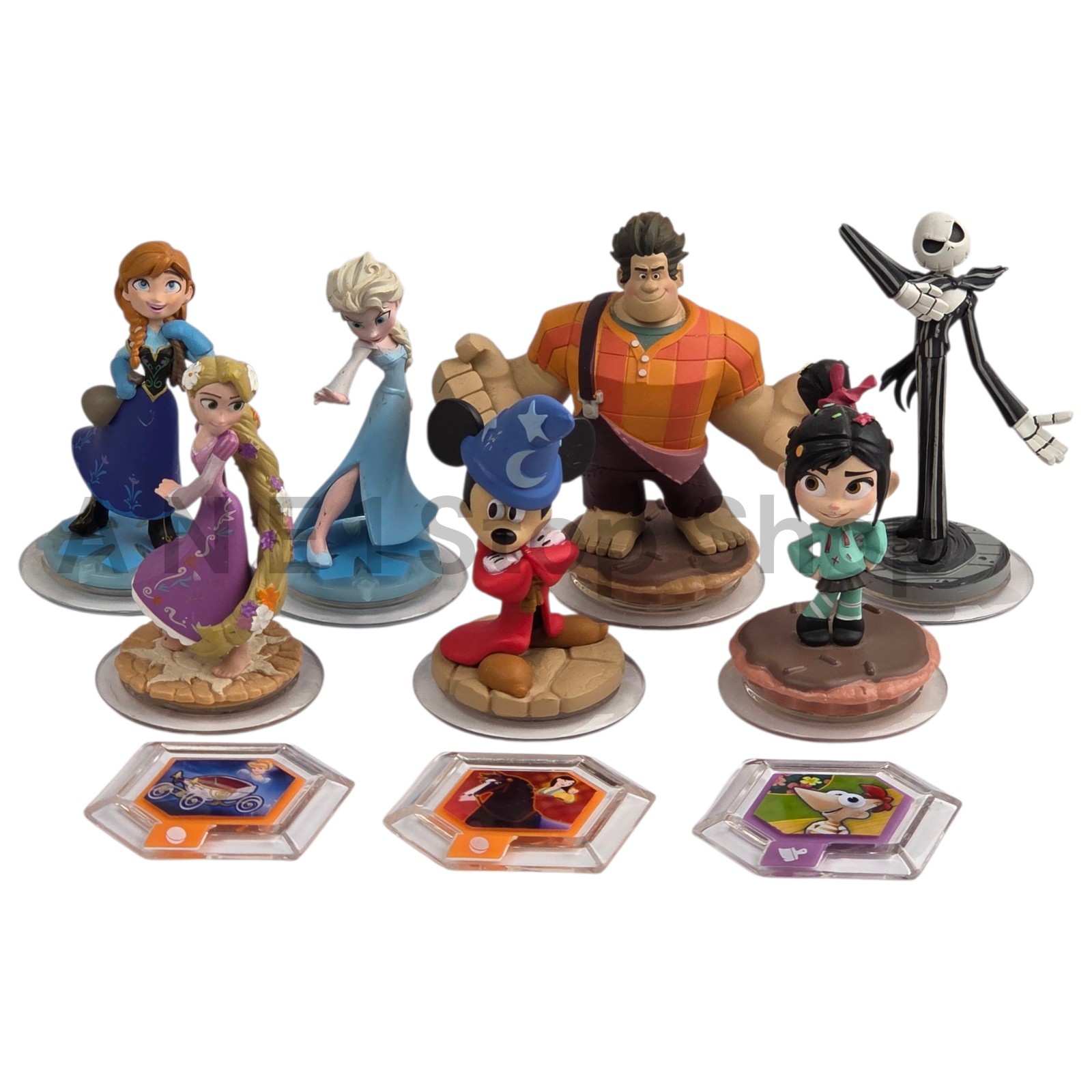 Disney Infinity Disney Friends Lot Frozen, Wreck-It Ralph, Power Discs & More