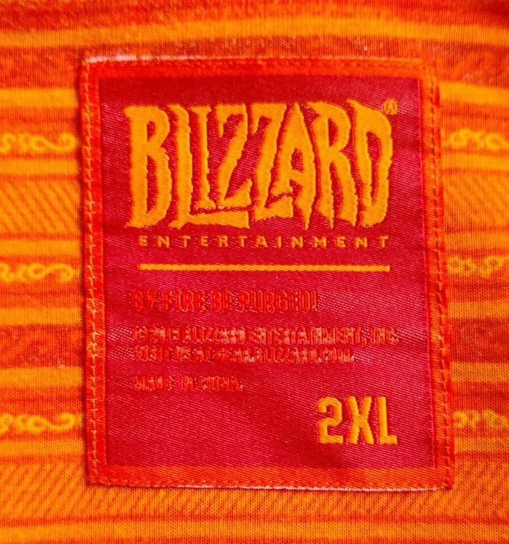 World of Warcraft Ragnaros The Firelord Full Zip Jacket Hoodie Blizzard Men’s 2X