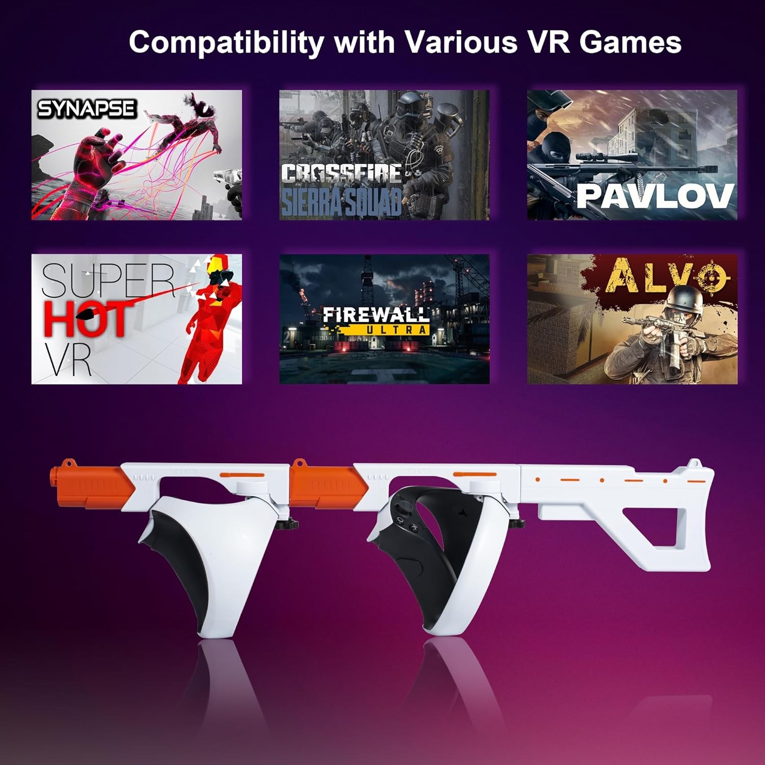 Magnetic VR Gun Stock for PSVR2 3-in-1 Changing VR Handle Shooting Gaming Accs