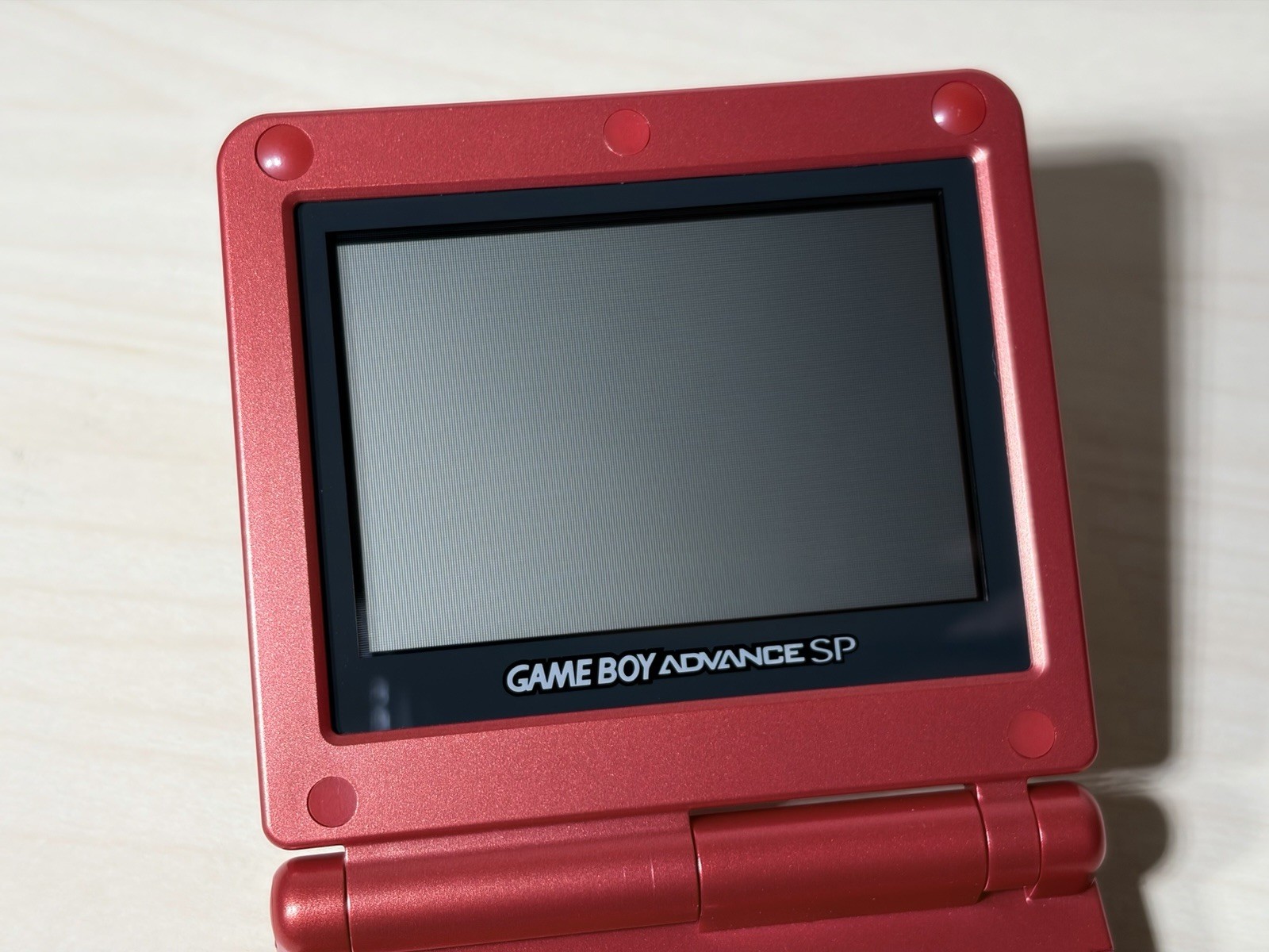 Nintendo GameBoy Advance GBA SP Flame Red Handheld Console Open Box