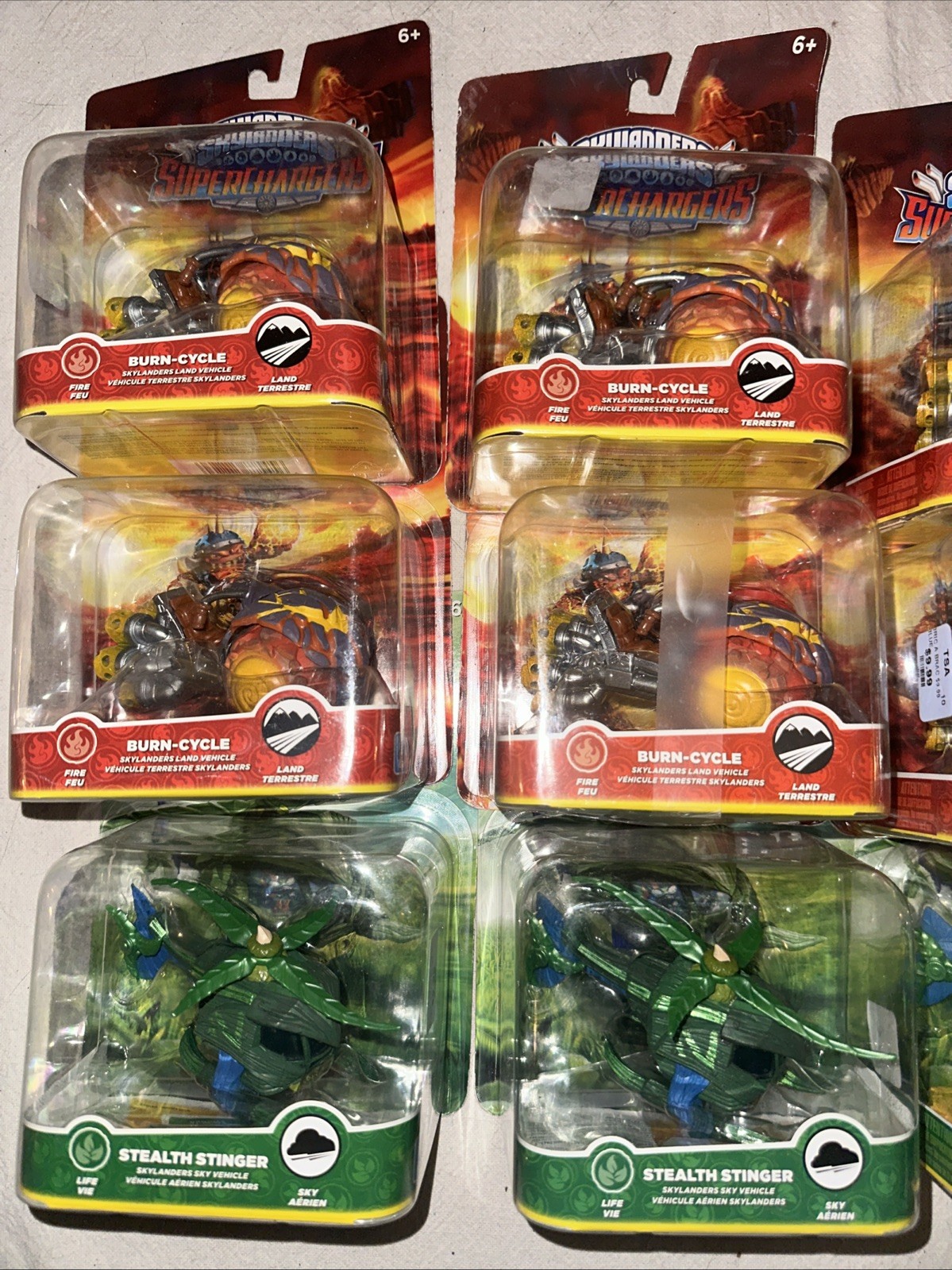 9 Skylanders SuperChargers Vehicles Burn-cycle & Stealth Stinger New