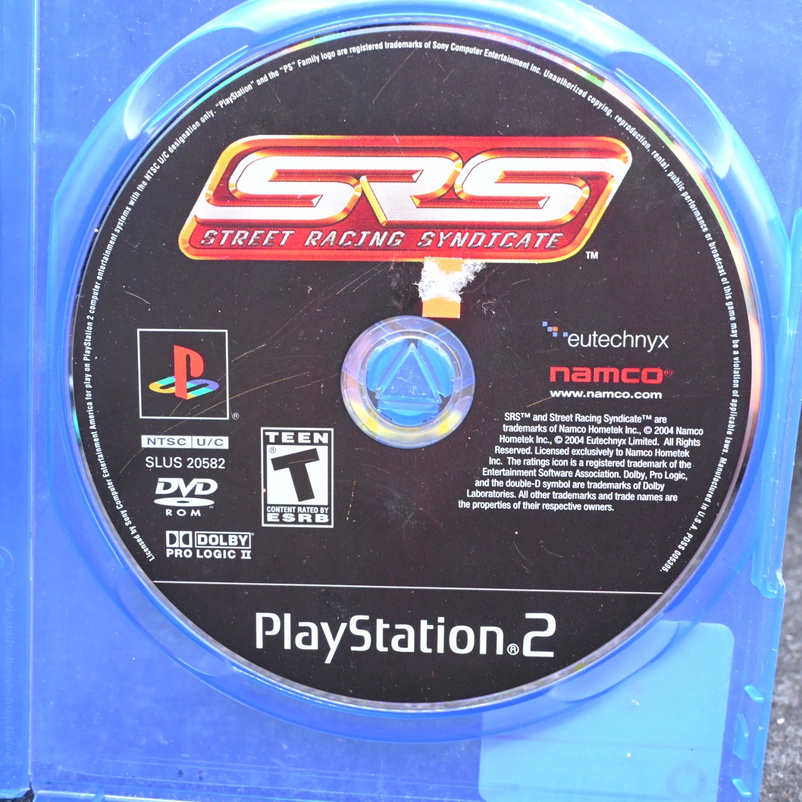 SRS: Street Racing Syndicate (Sony PlayStation 2, 2004) Disc Only – Tested!