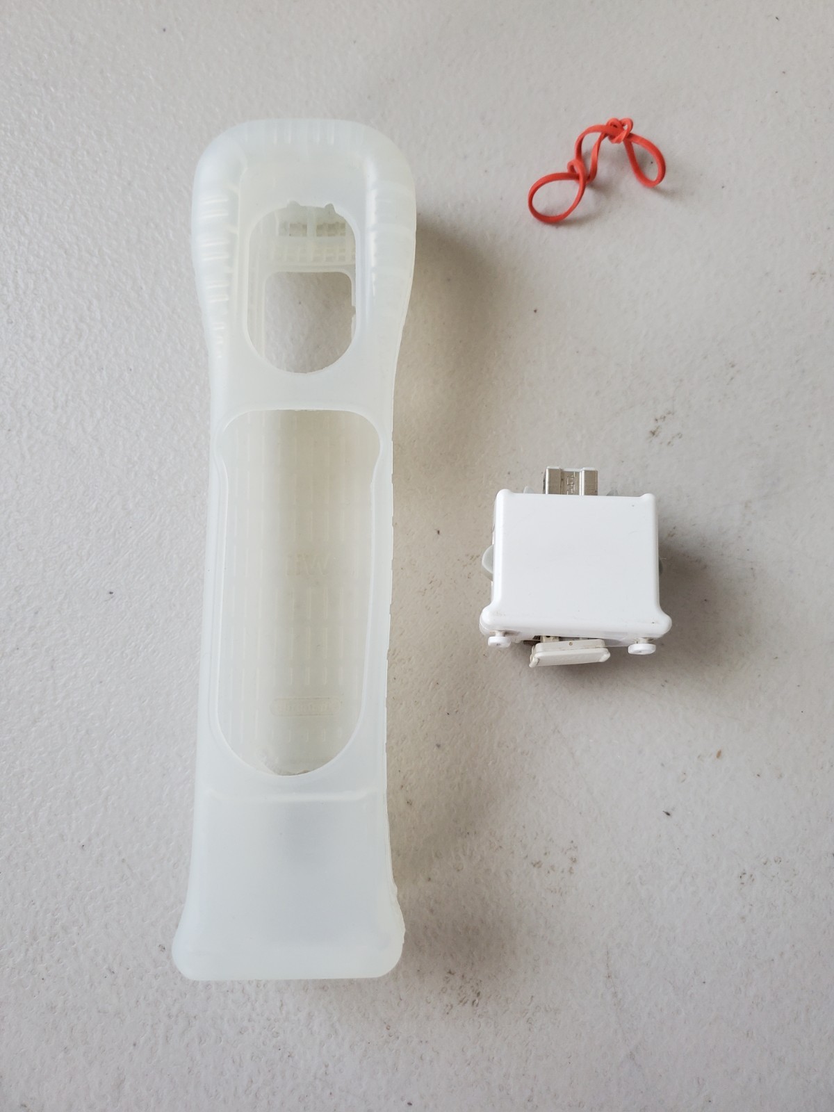 White Motion Plus Adapter w Sleeve OEM NINTENDO WII Genuine Official Cover !@