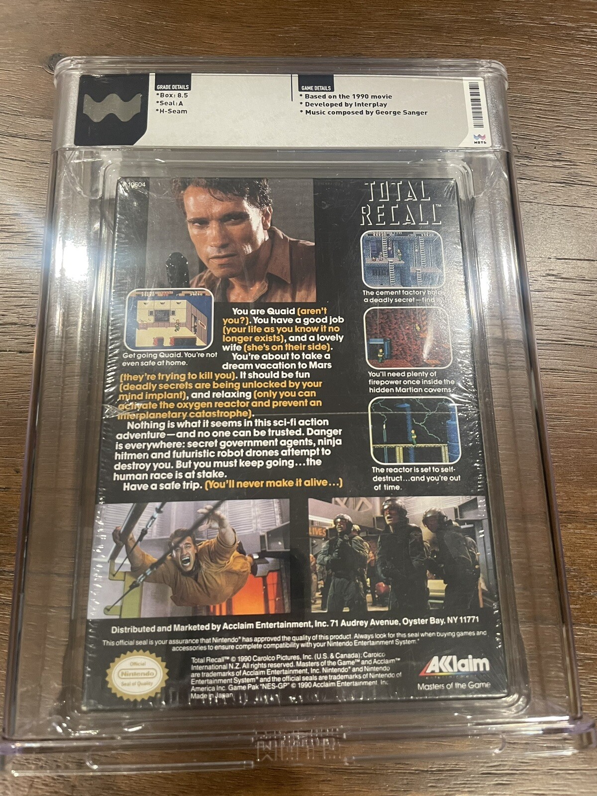 Total Recall (Nintendo Entertainment System, 1990) Sealed Wata Graded 8.5 A