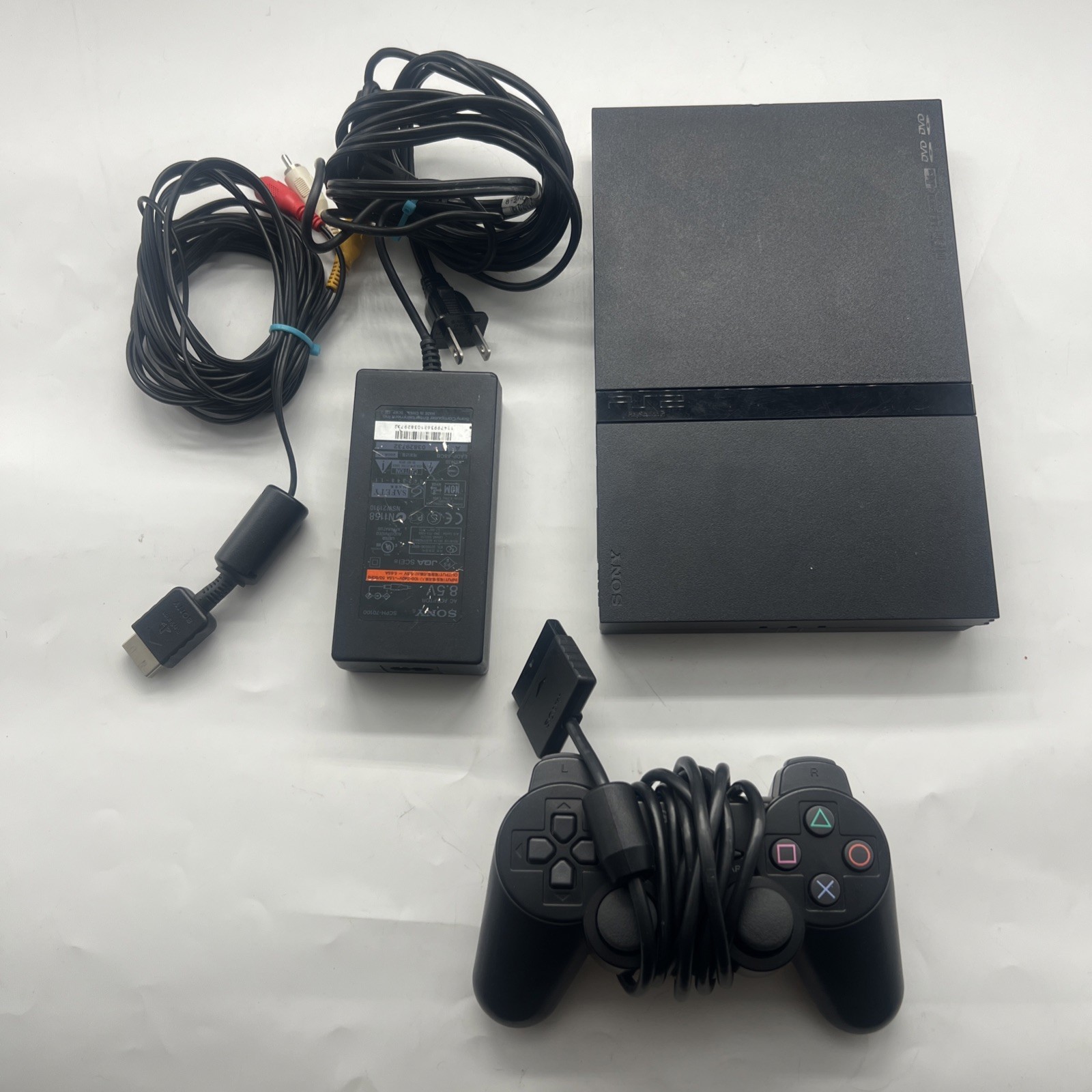 Sony PlayStation 2 PS2 Slim SCPH-70012 Console System OEM Bundle – Tested