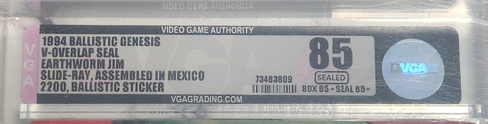 Earthworm Jim Genesis Cardboard VGA 85 Box Grade 85+ Seal Grade NOT WATA PSA CGC