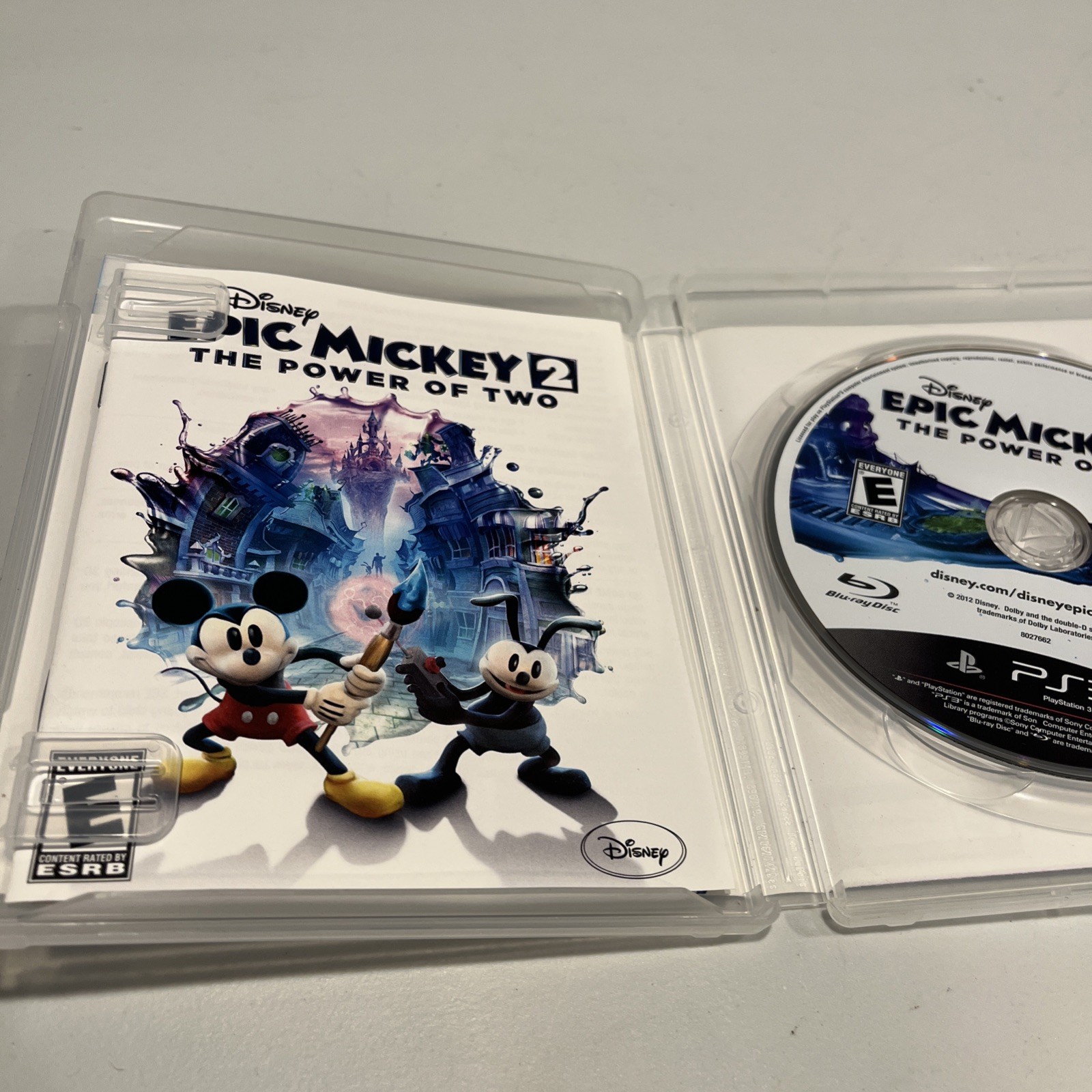 Disney Epic Mickey 2 Power Of Two PS3 (PlayStation 3, 2012) Complete With Manual