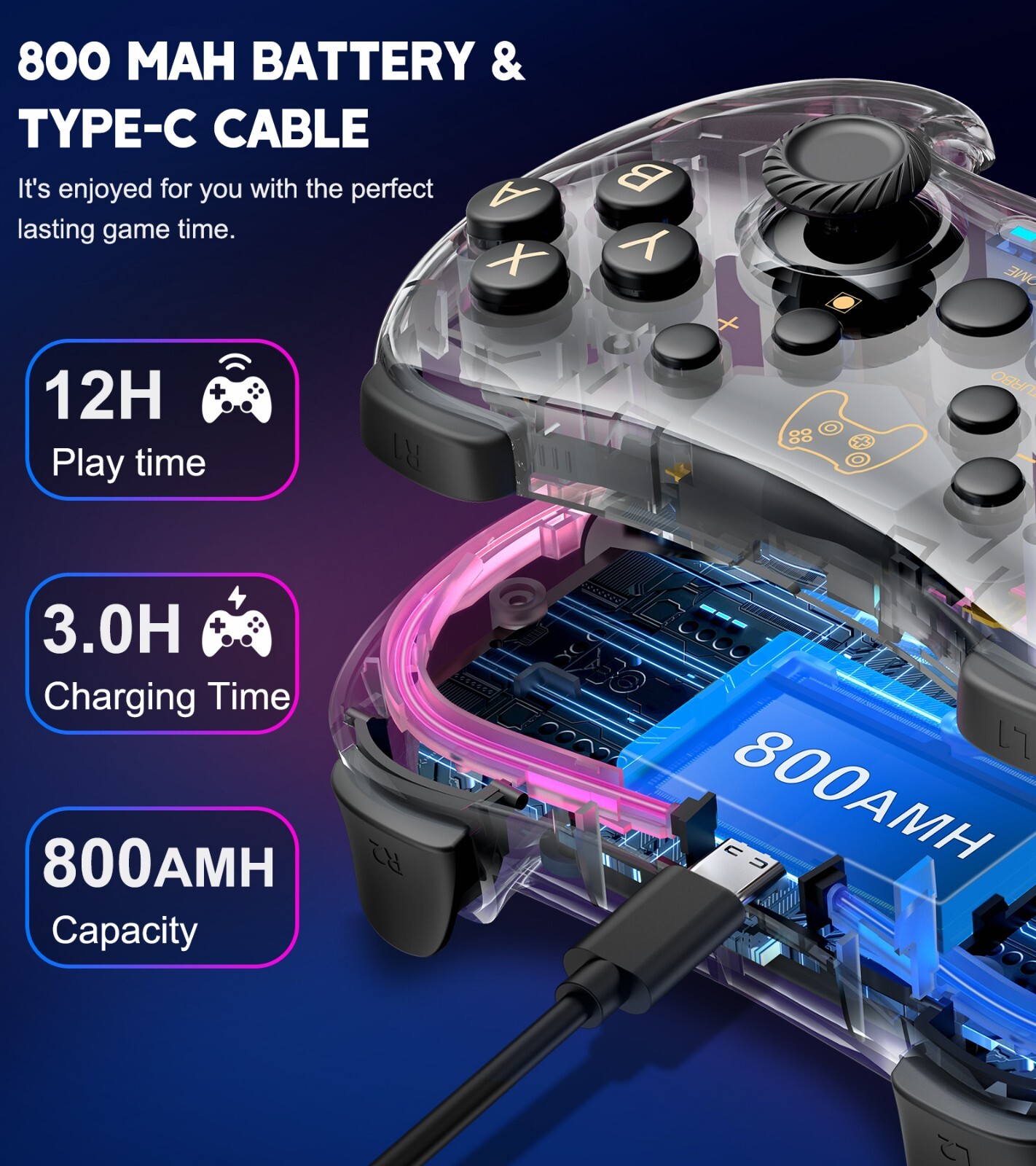 Wireless Pro For Nintendo Switch/Lite/OLED,Windows PC,iOS,Android Controller NEW