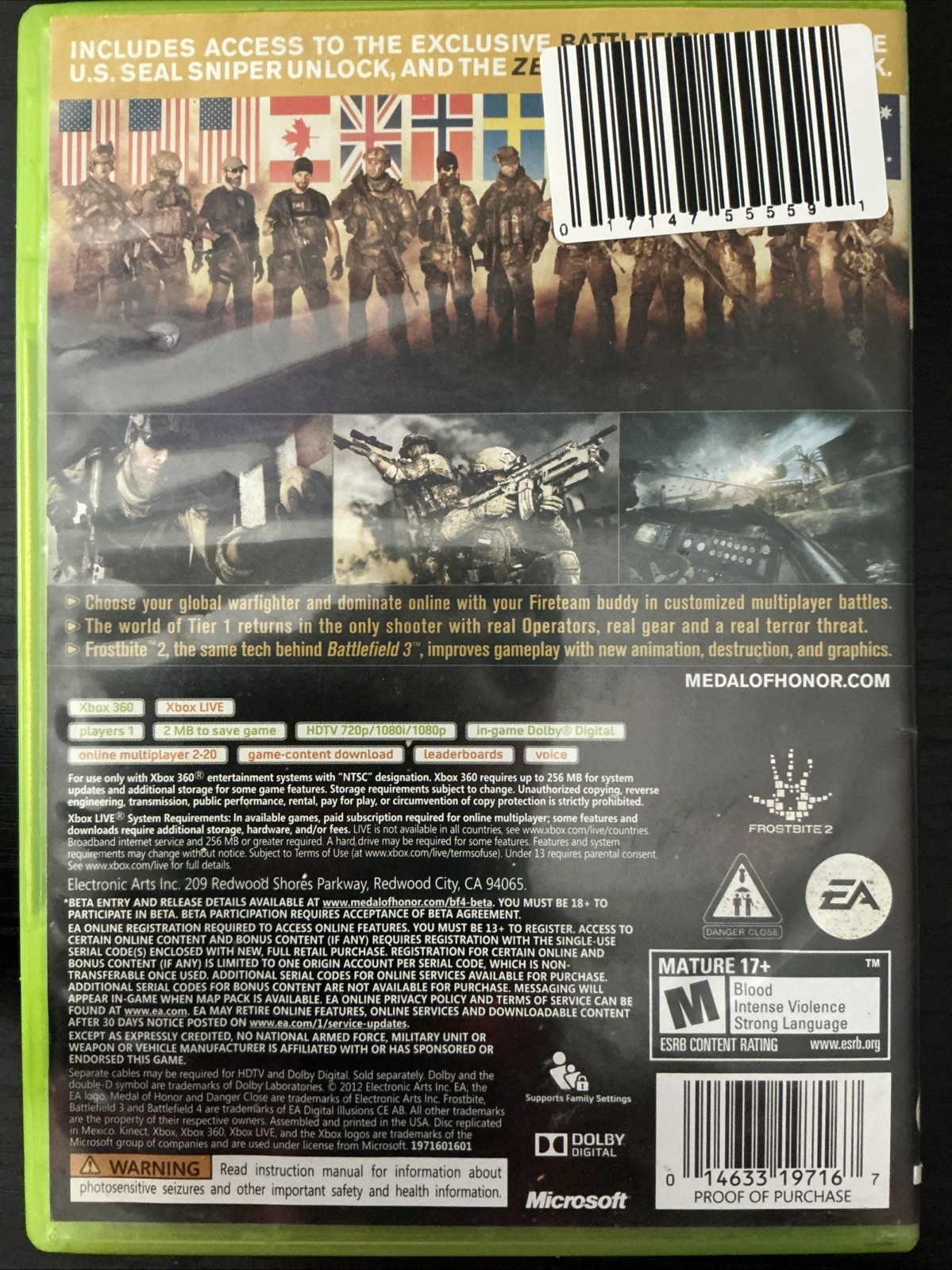 Medal of Honor: Warfighter — Limited Edition (Microsoft Xbox 360) – CIB – Teste