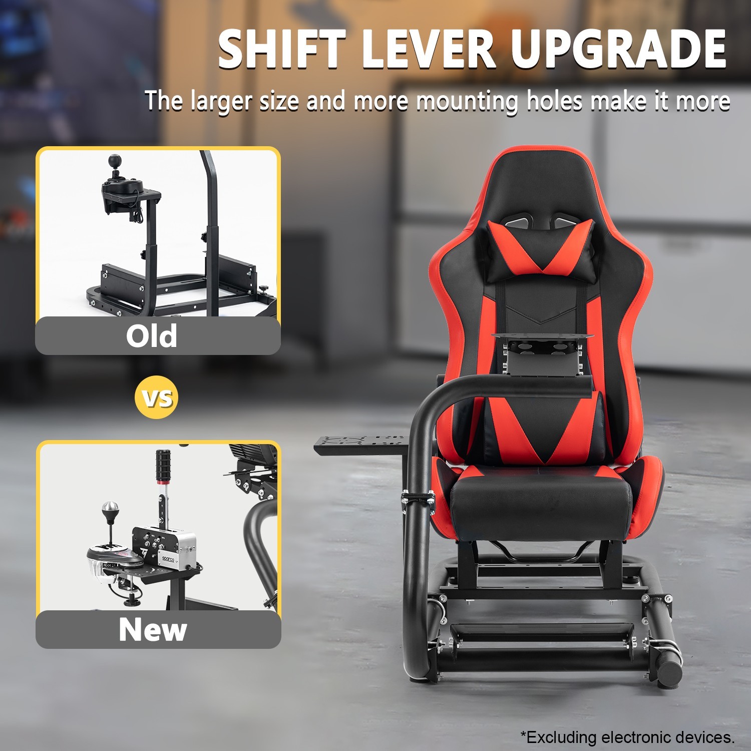 Marada G29 Racing Simulator Cockpit Wheel Stand with Seat Fit Logitech G923 G920