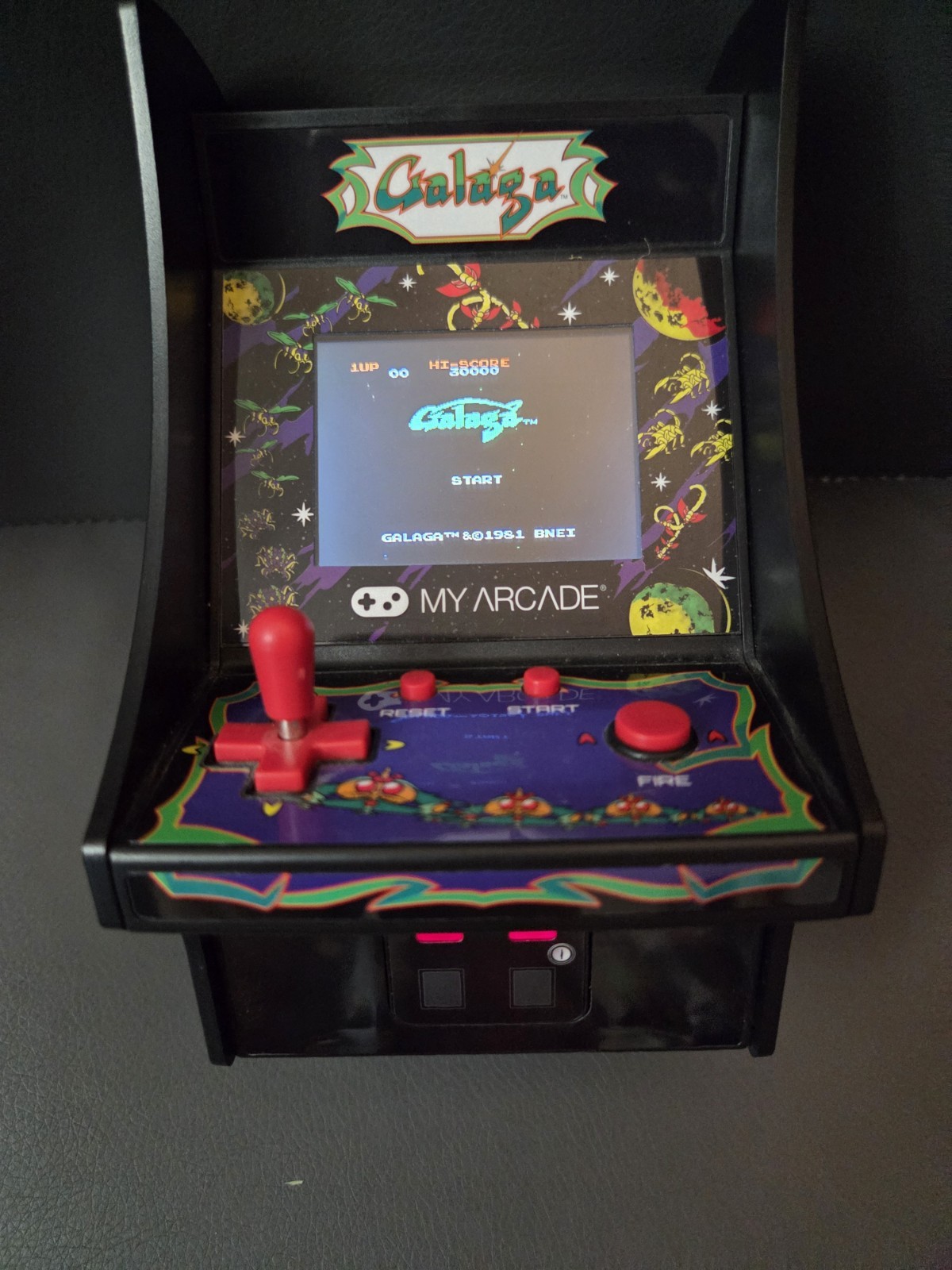 Galaga Mini My Arcade Cabinet Game Machine Retro Micro Player Tested Working