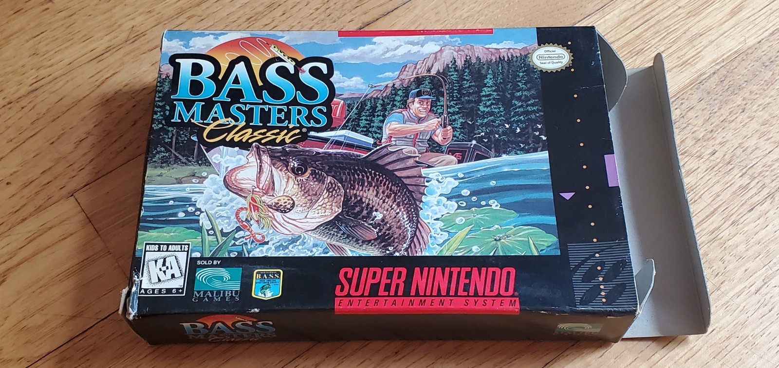 Bass Masters Classic Super Nintendo SNES Complete in Box CIB Manual & Inserts !!
