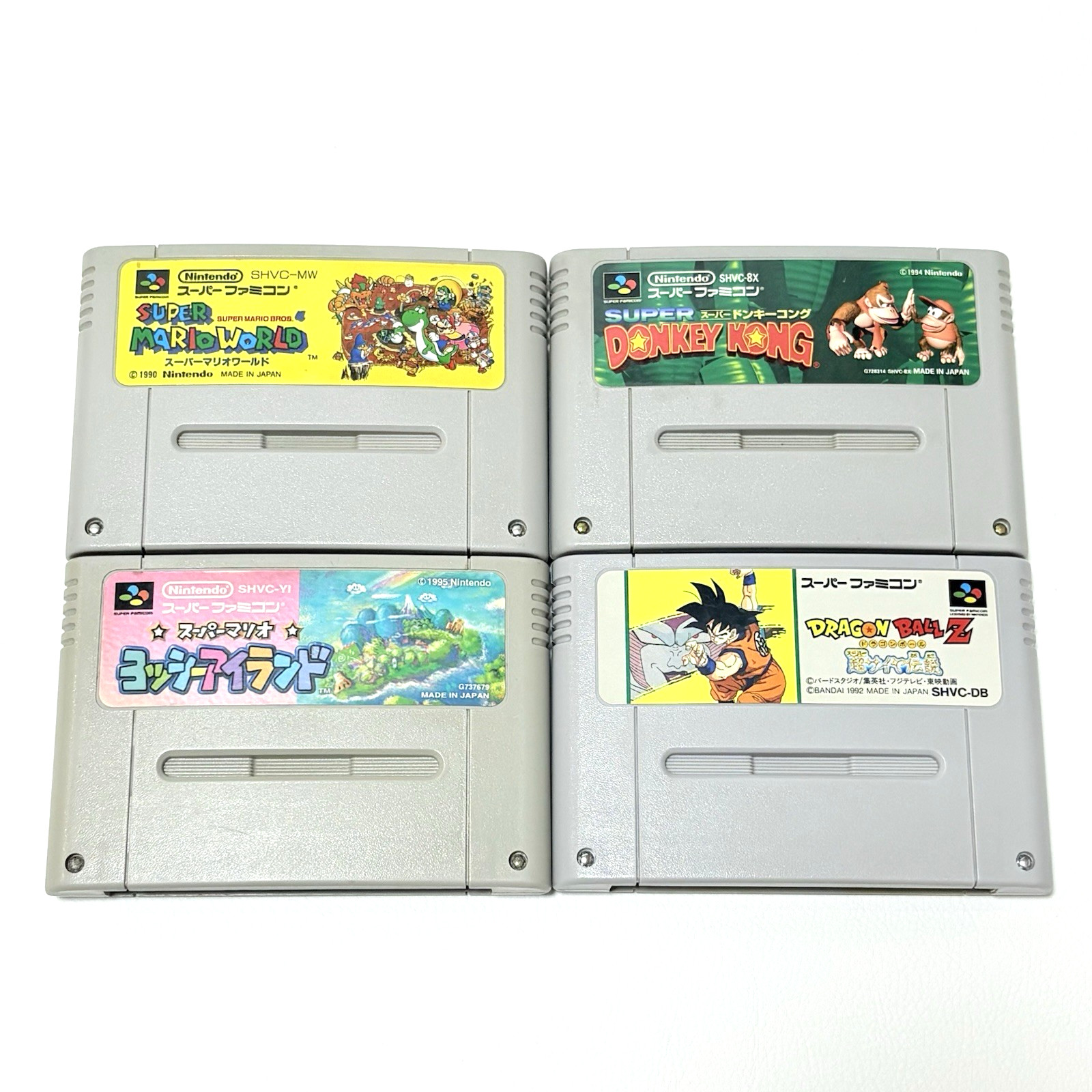 Nintendo Super Famicom Console Bundle 2 Controllers 4 Games SNES SHVC-001 Japan