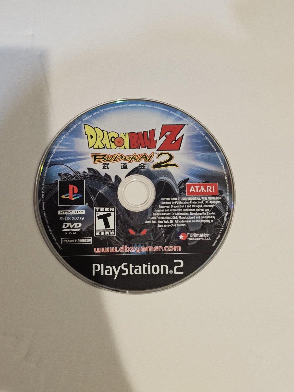 Dragon Ball Z: Budokai 2 (PS2 / Playstation 2) Tested Disc