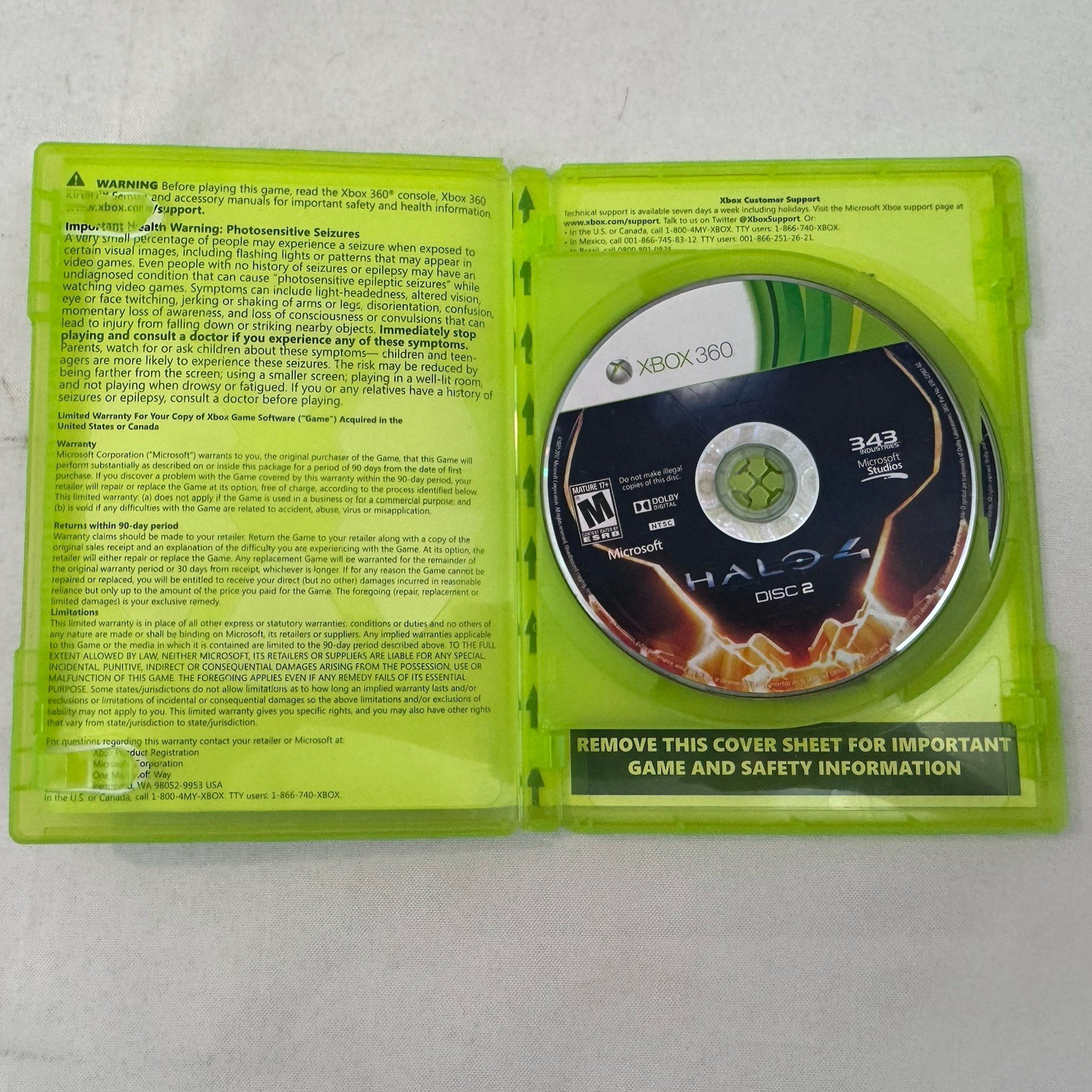 Halo 4 Xbox 360 Complete Tested 2-Disc Set 343 Industries Microsoft No Manual