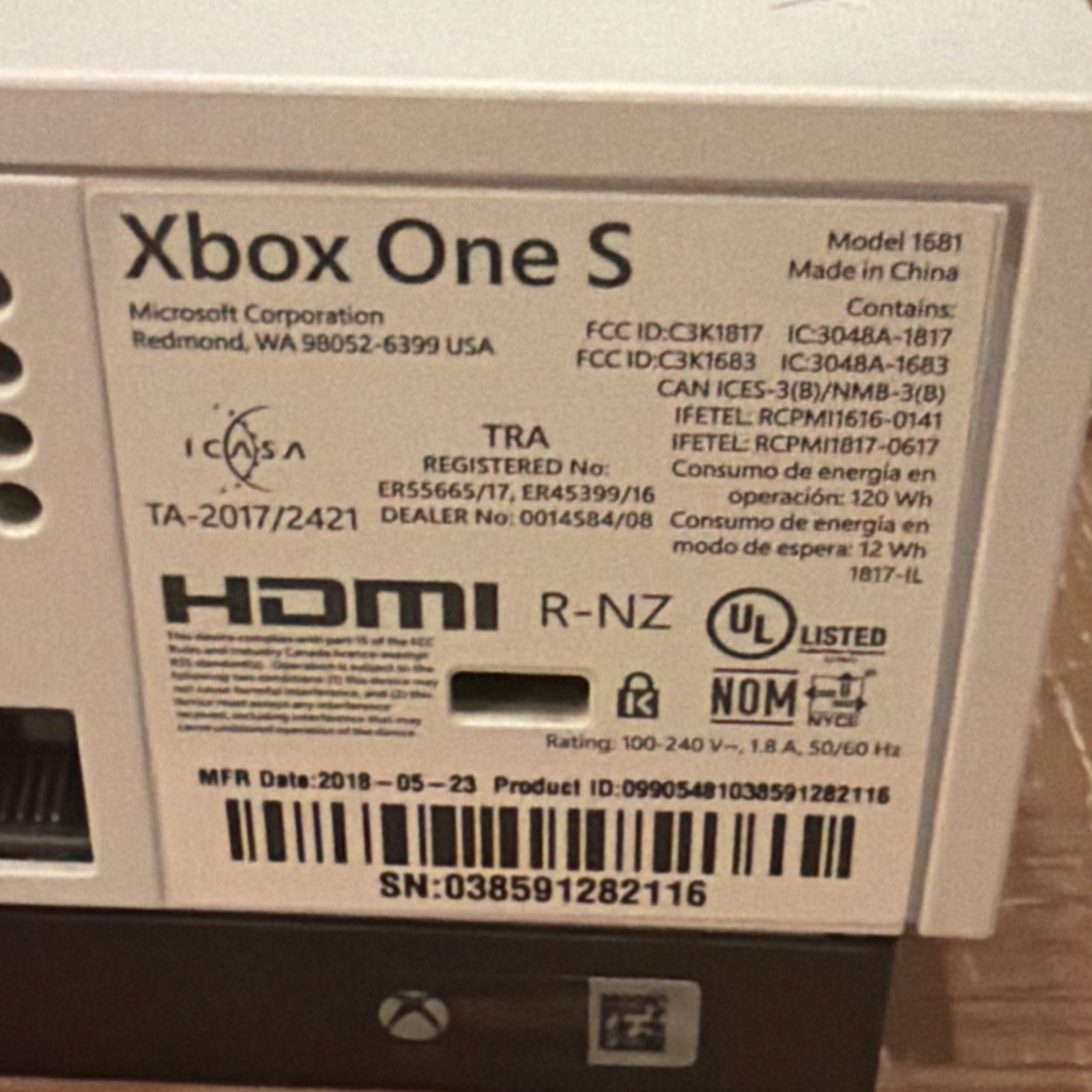 Xbox One S White Console 1TB Bundle Controller 6 Games Cords TESTED READ