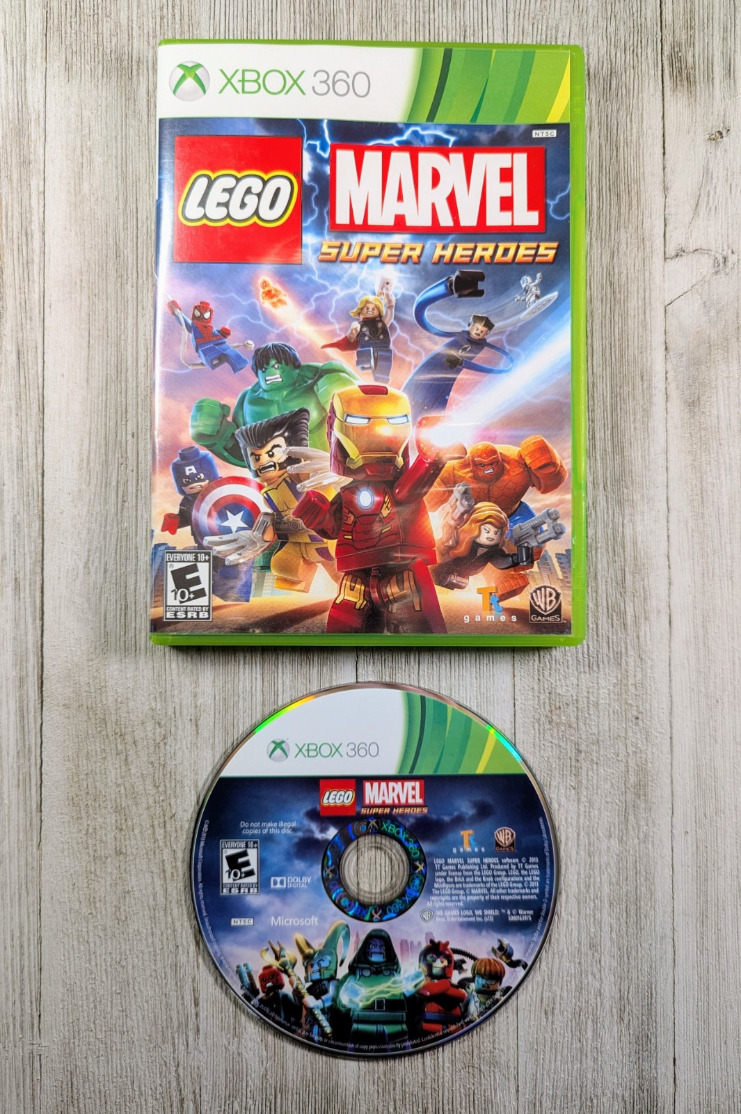 LEGO Marvel Super Heroes Microsoft Xbox 360 2013 Rated E 10+ (Everyone 10+)