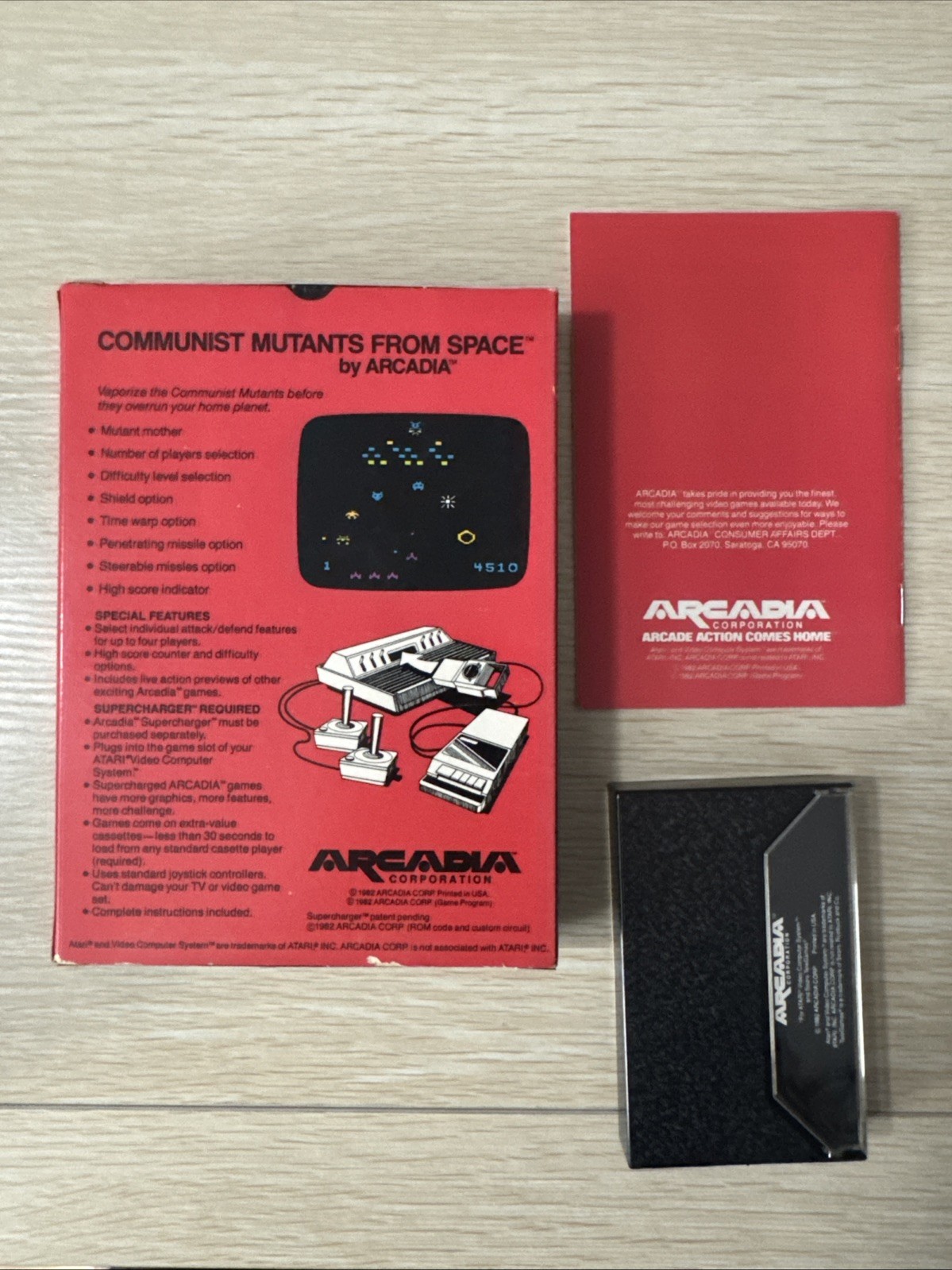 supercharger game lot 1 – 7 arcadia atari Game lot set phaser patrol communist